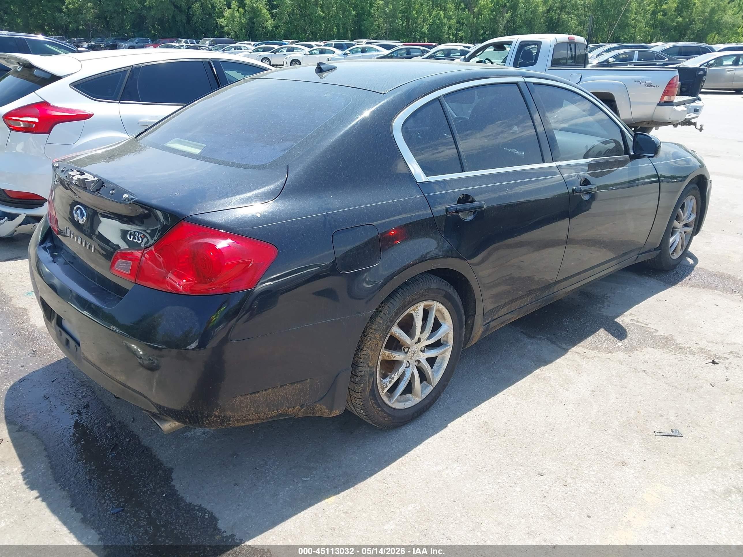 2007 Infiniti G35 Journey Black vin: JNKBV61E97M724231