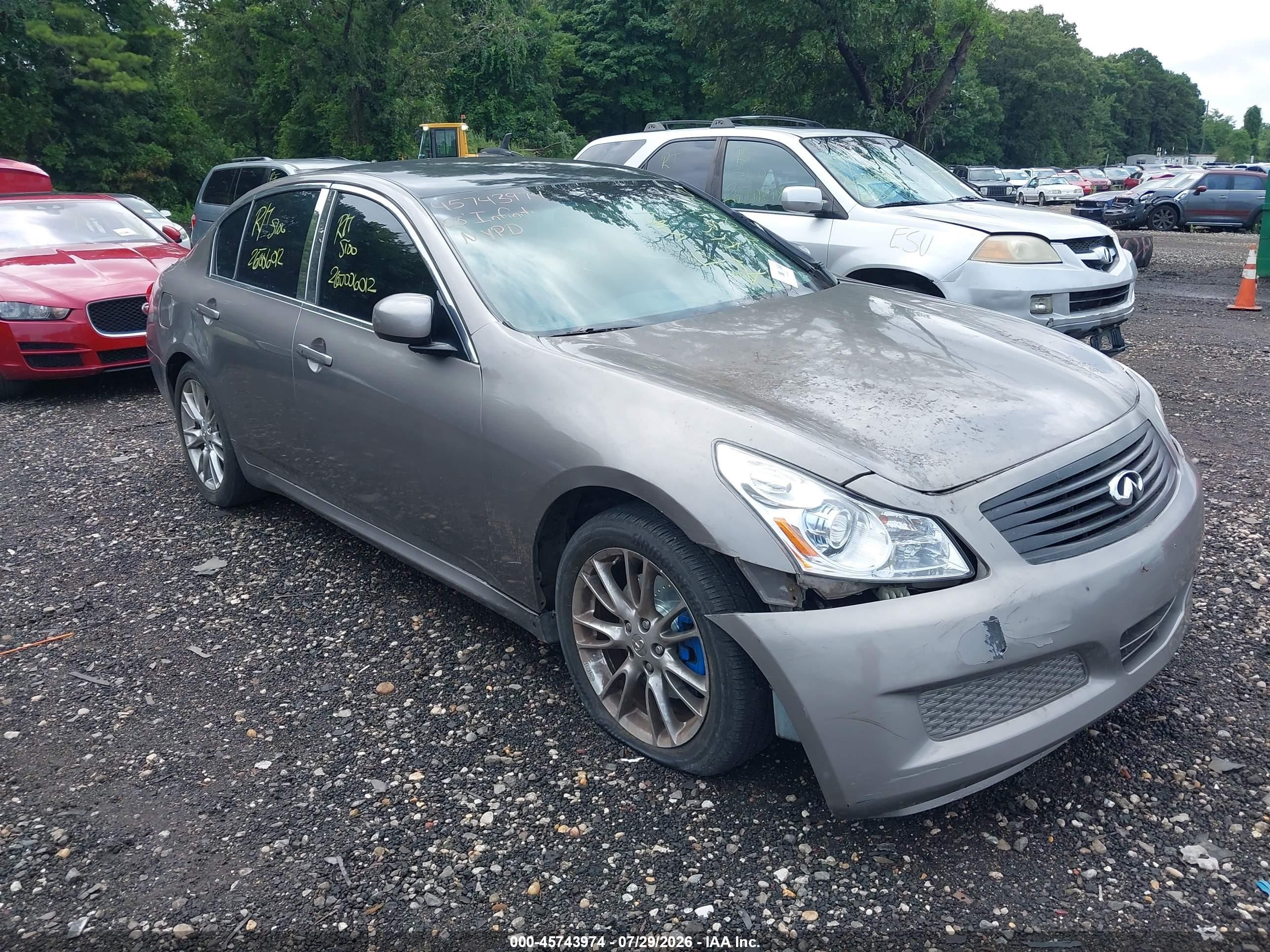 2008 Infiniti G35 Journey Серый vin: JNKBV61EX8M205660