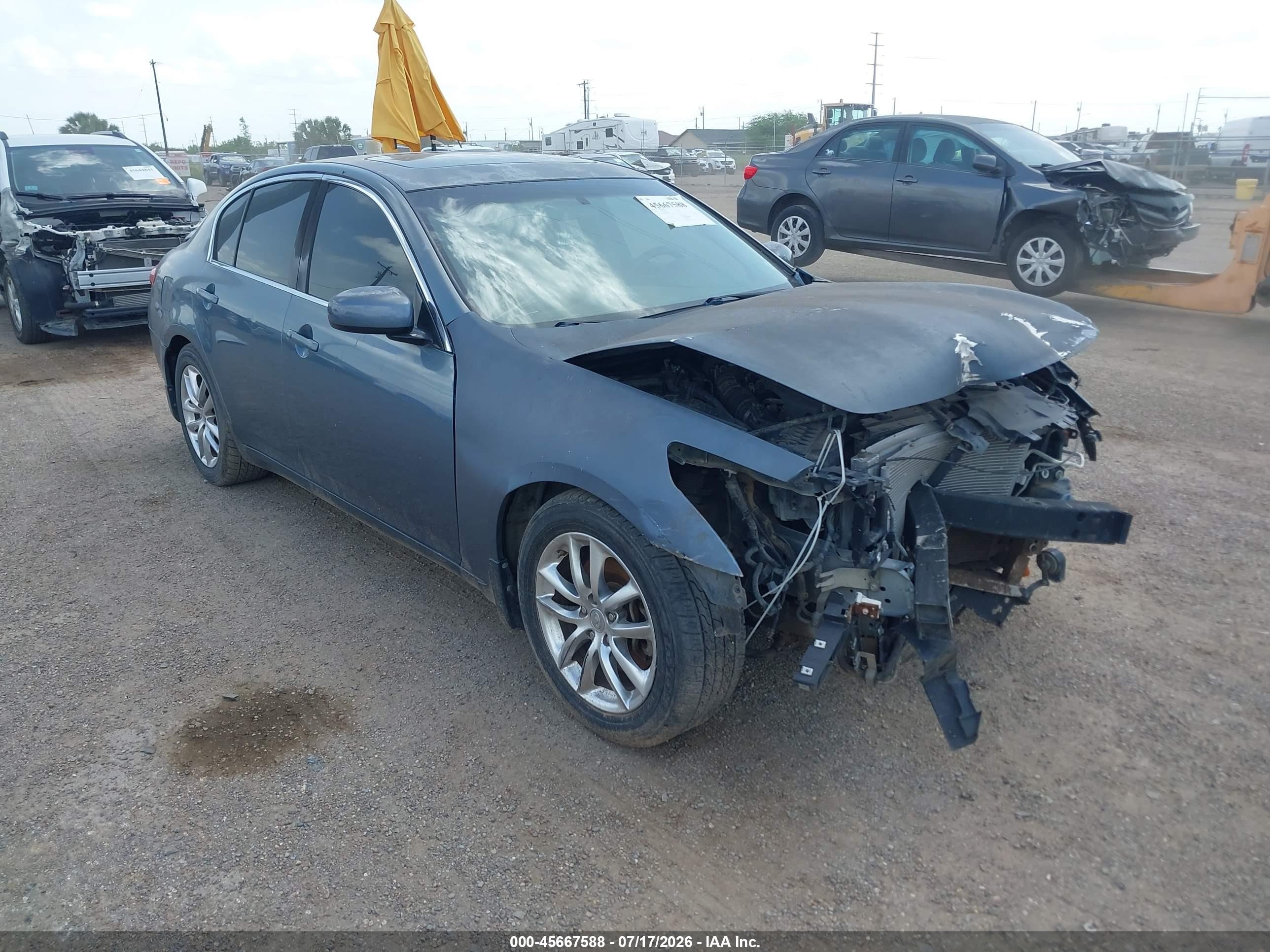 2008 Infiniti G35 Journey Light Blue vin: JNKBV61EX8M206632