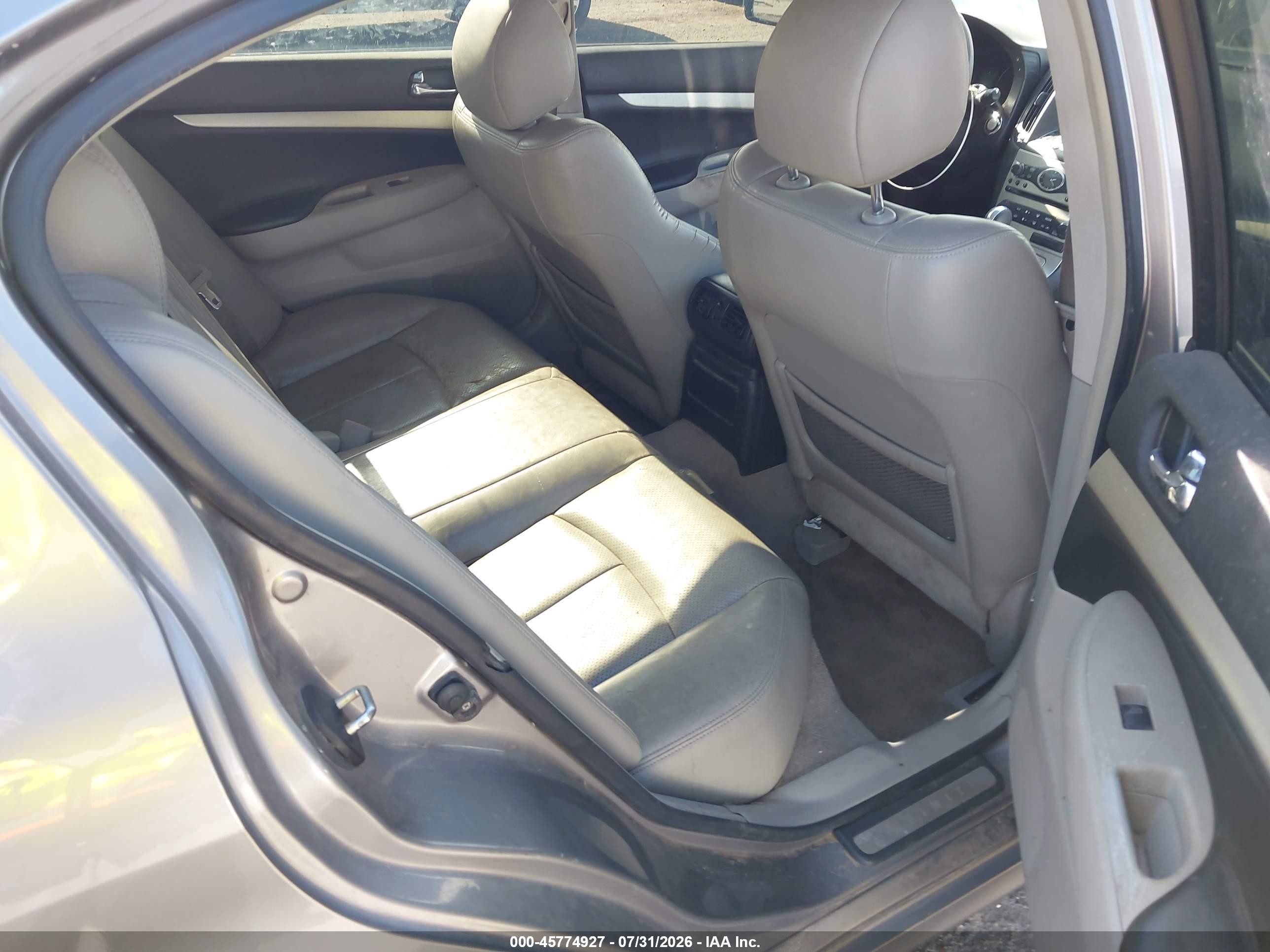 2008 Infiniti G35 Journey Tan vin: JNKBV61EX8M209921