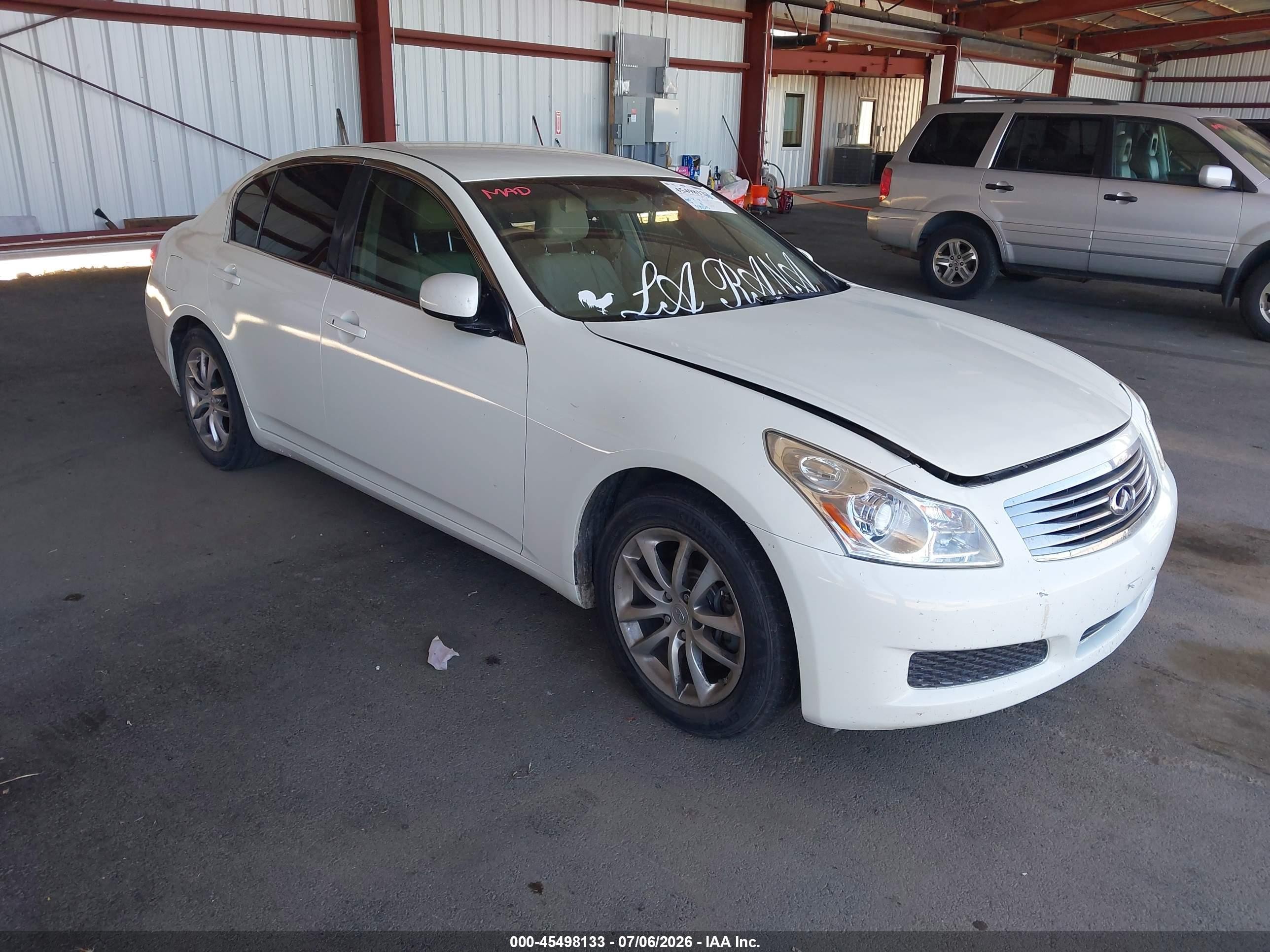 2008 Infiniti G35   Белый vin: JNKBV61EX8M220045