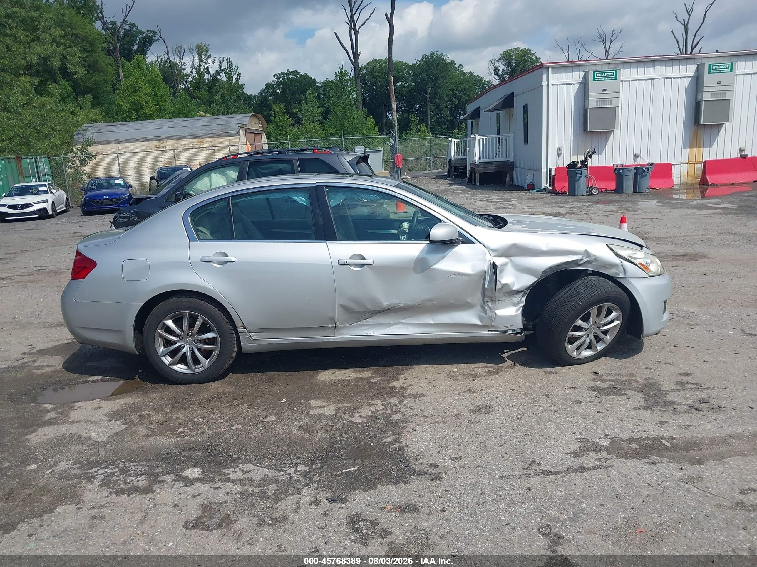 2007 Infiniti G35x   Silver vin: JNKBV61F07M815641