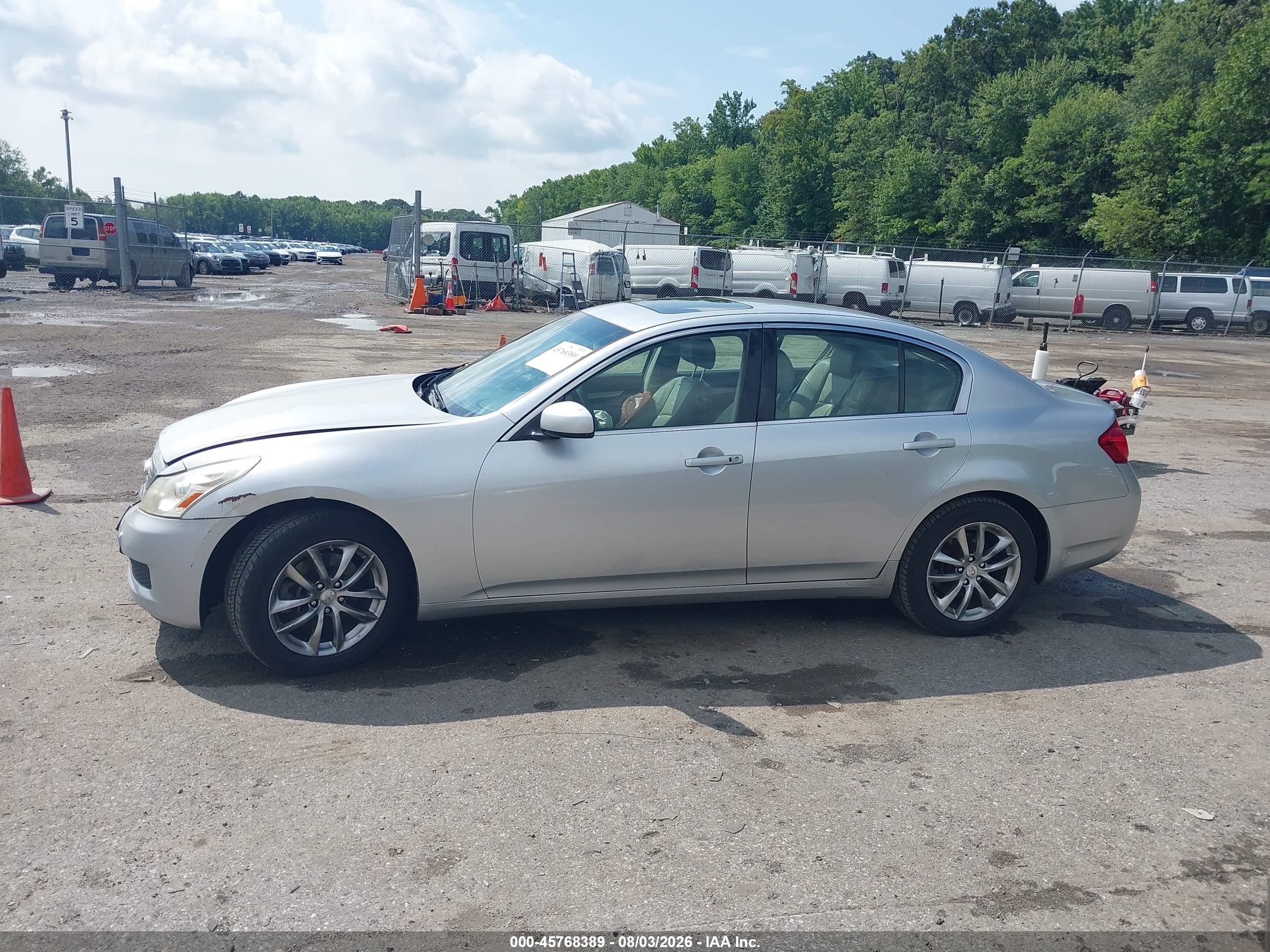2007 Infiniti G35x   Silver vin: JNKBV61F07M815641