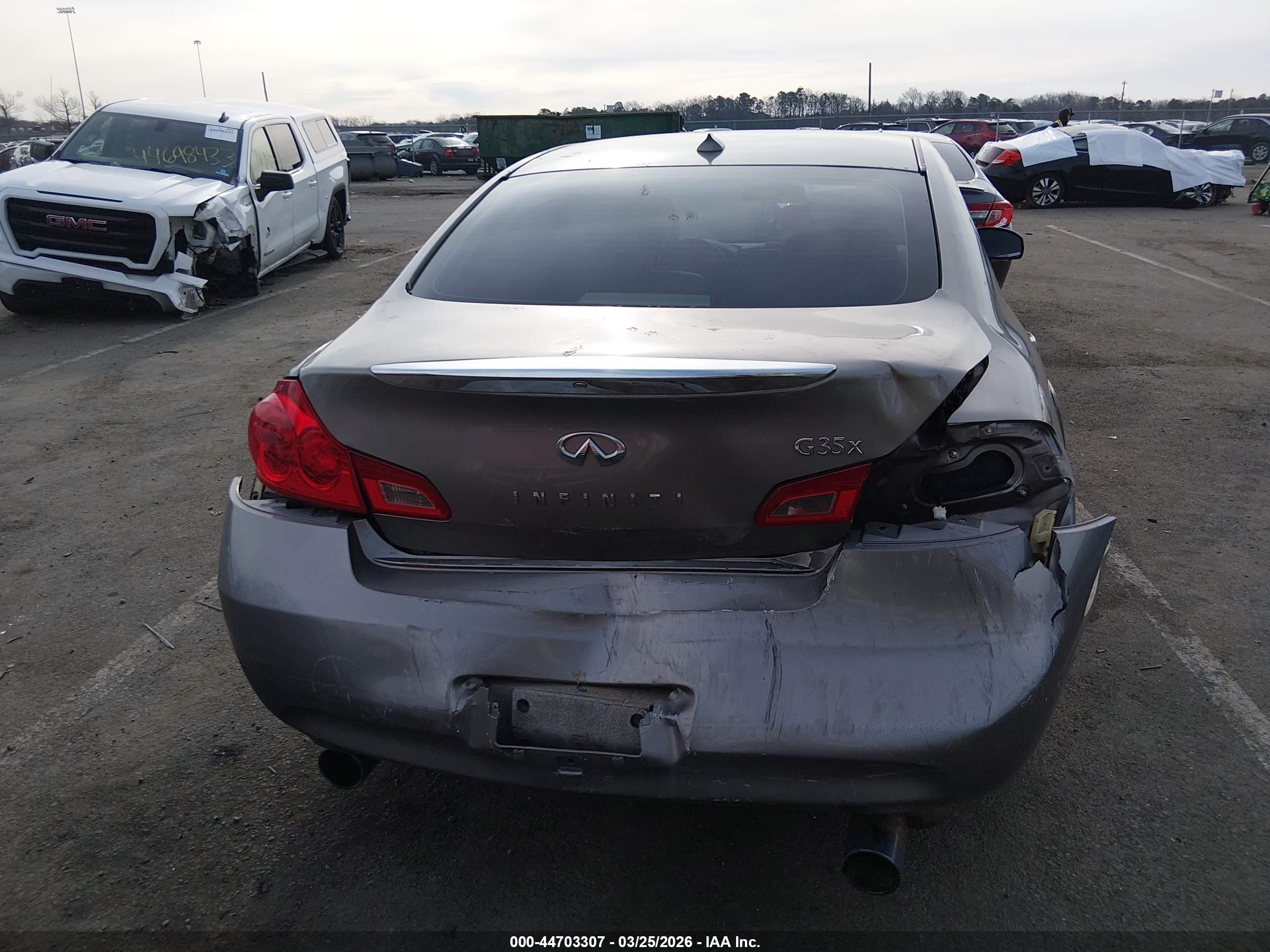 2008 Infiniti G35x Gray vin: JNKBV61F08M251295