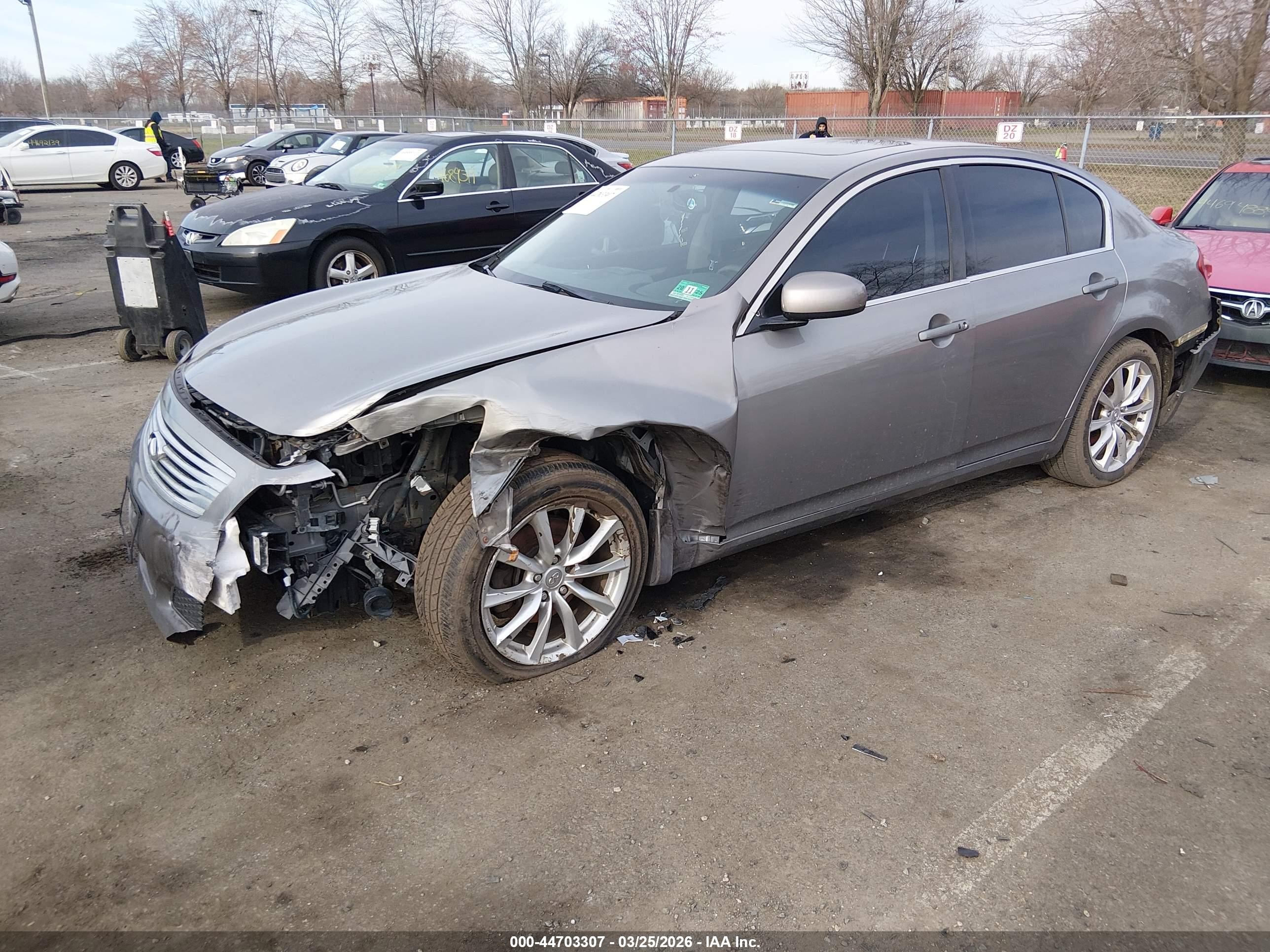 2008 Infiniti G35x Gray vin: JNKBV61F08M251295