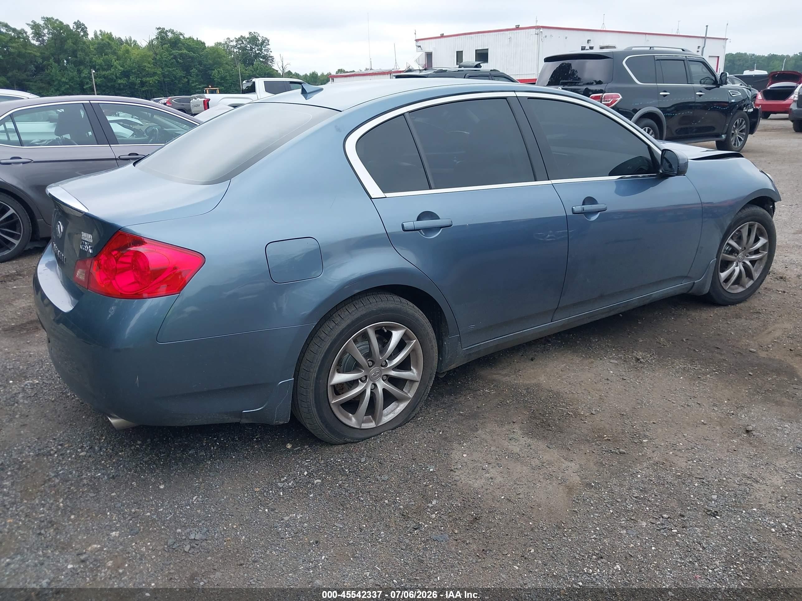 2007 Infiniti G35x Light Blue vin: JNKBV61F17M809878