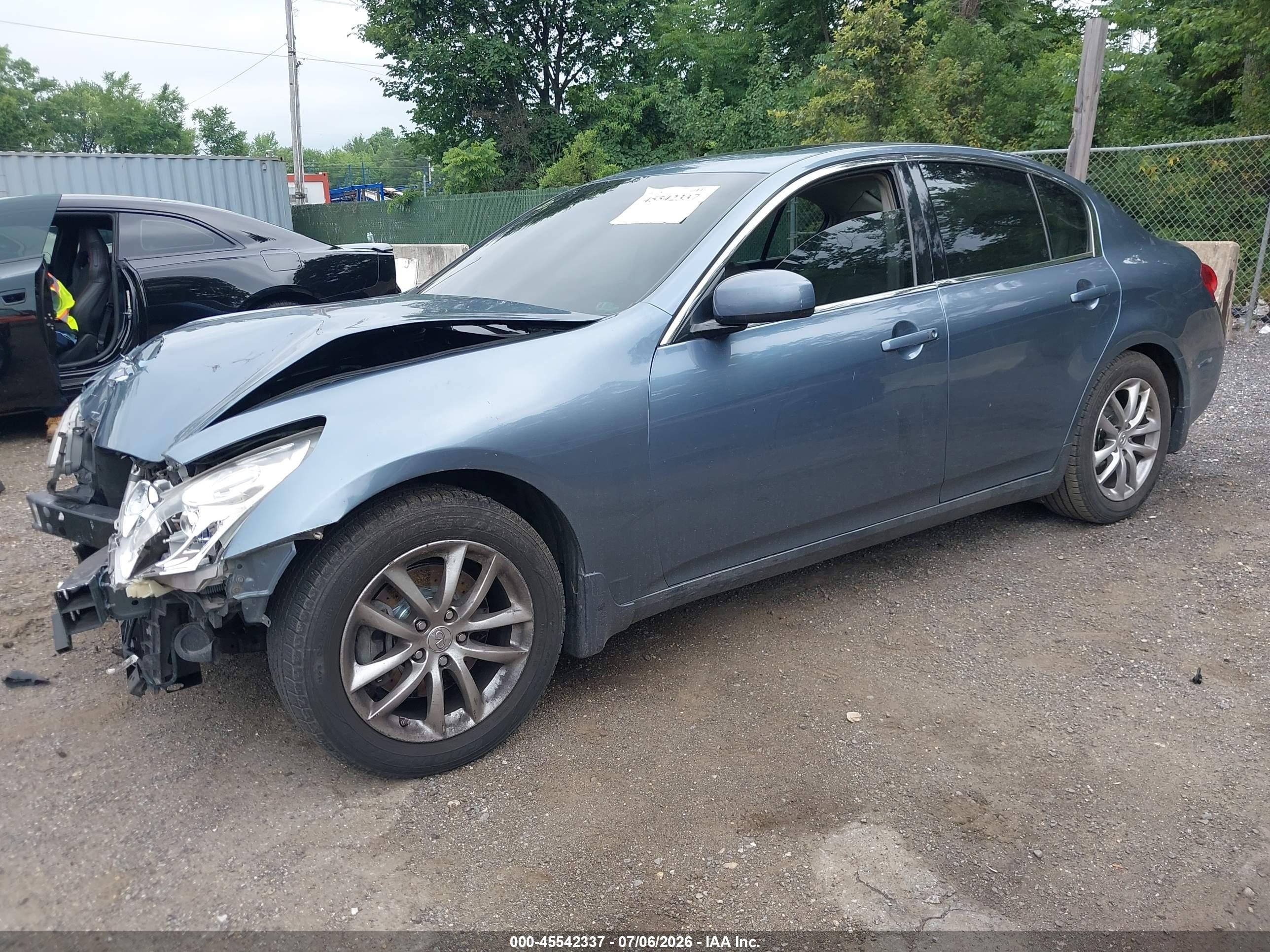2007 Infiniti G35x Light Blue vin: JNKBV61F17M809878
