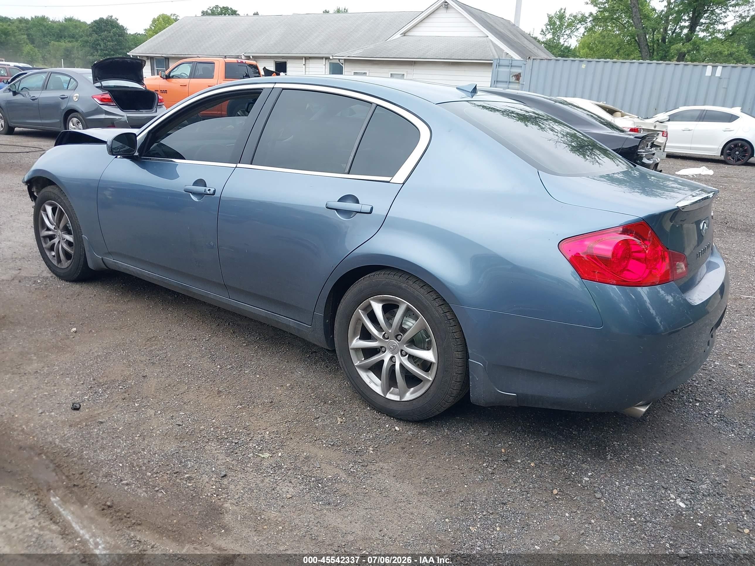 2007 Infiniti G35x Light Blue vin: JNKBV61F17M809878
