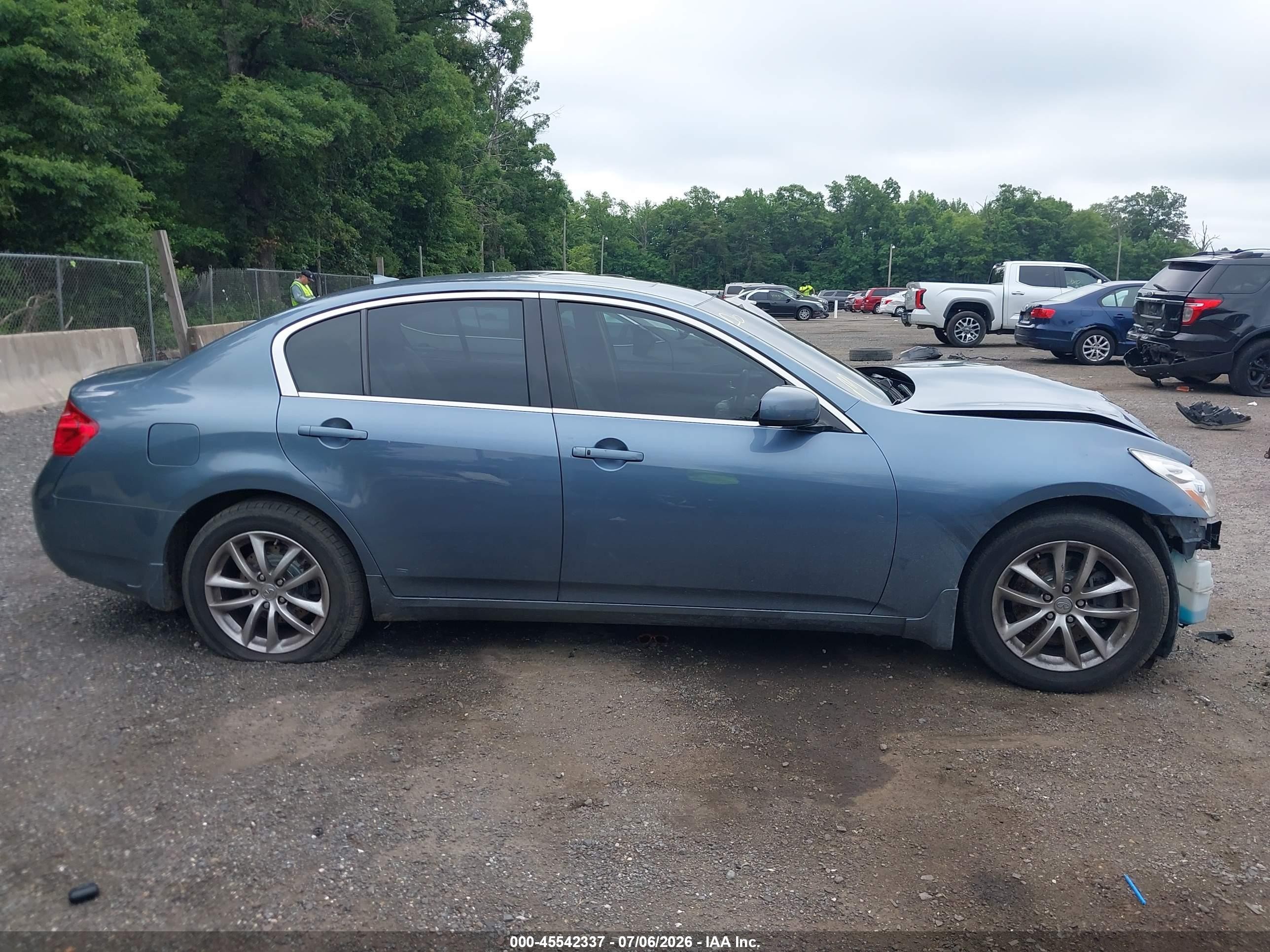 2007 Infiniti G35x Light Blue vin: JNKBV61F17M809878