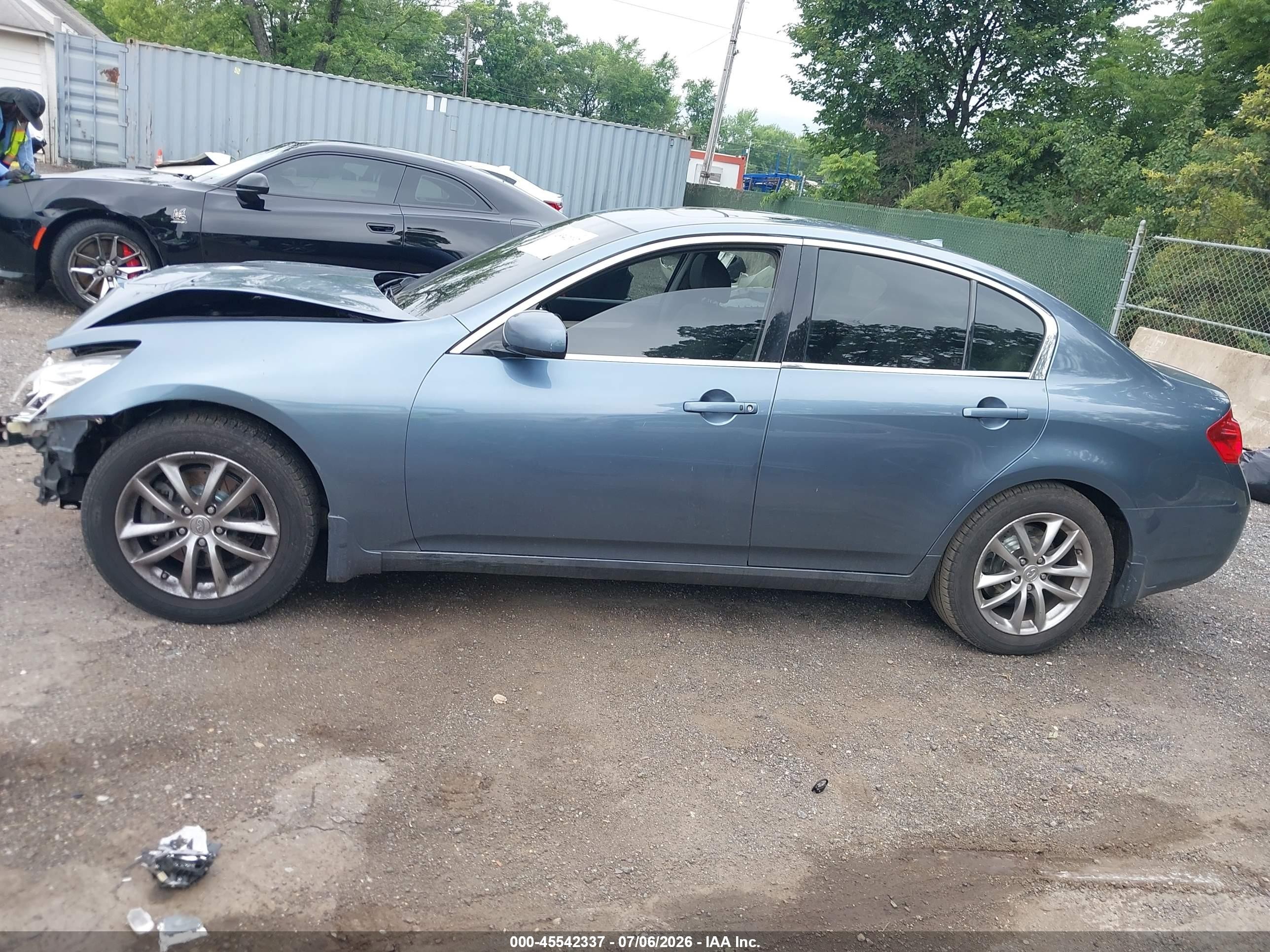 2007 Infiniti G35x Light Blue vin: JNKBV61F17M809878