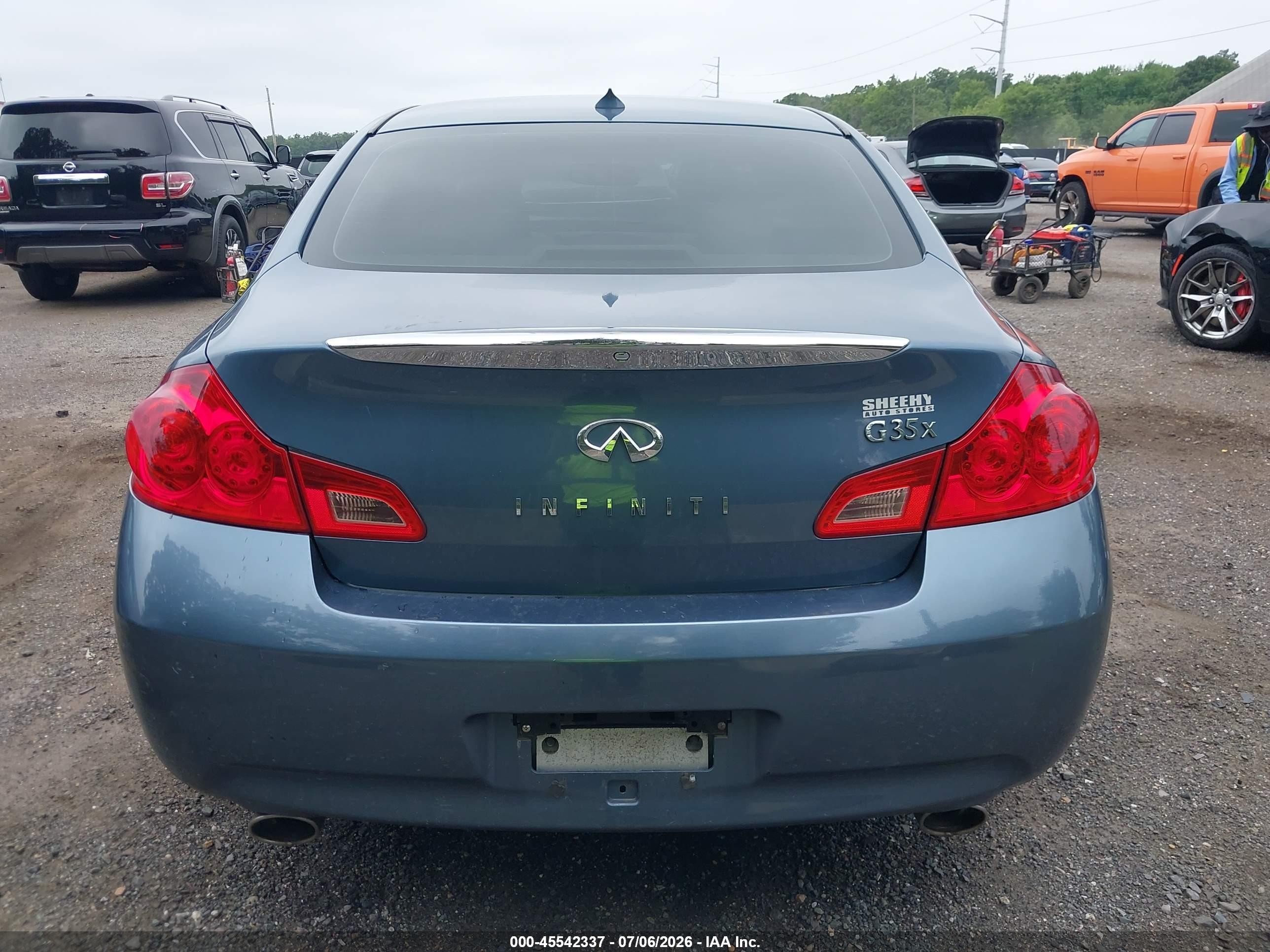2007 Infiniti G35x Light Blue vin: JNKBV61F17M809878