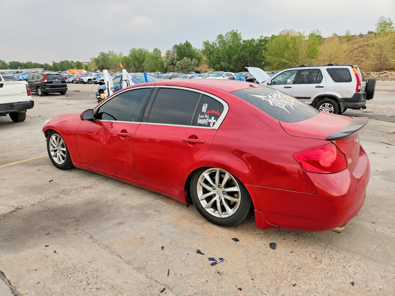 2007 Infiniti G35 X Red vin: JNKBV61F17M821724