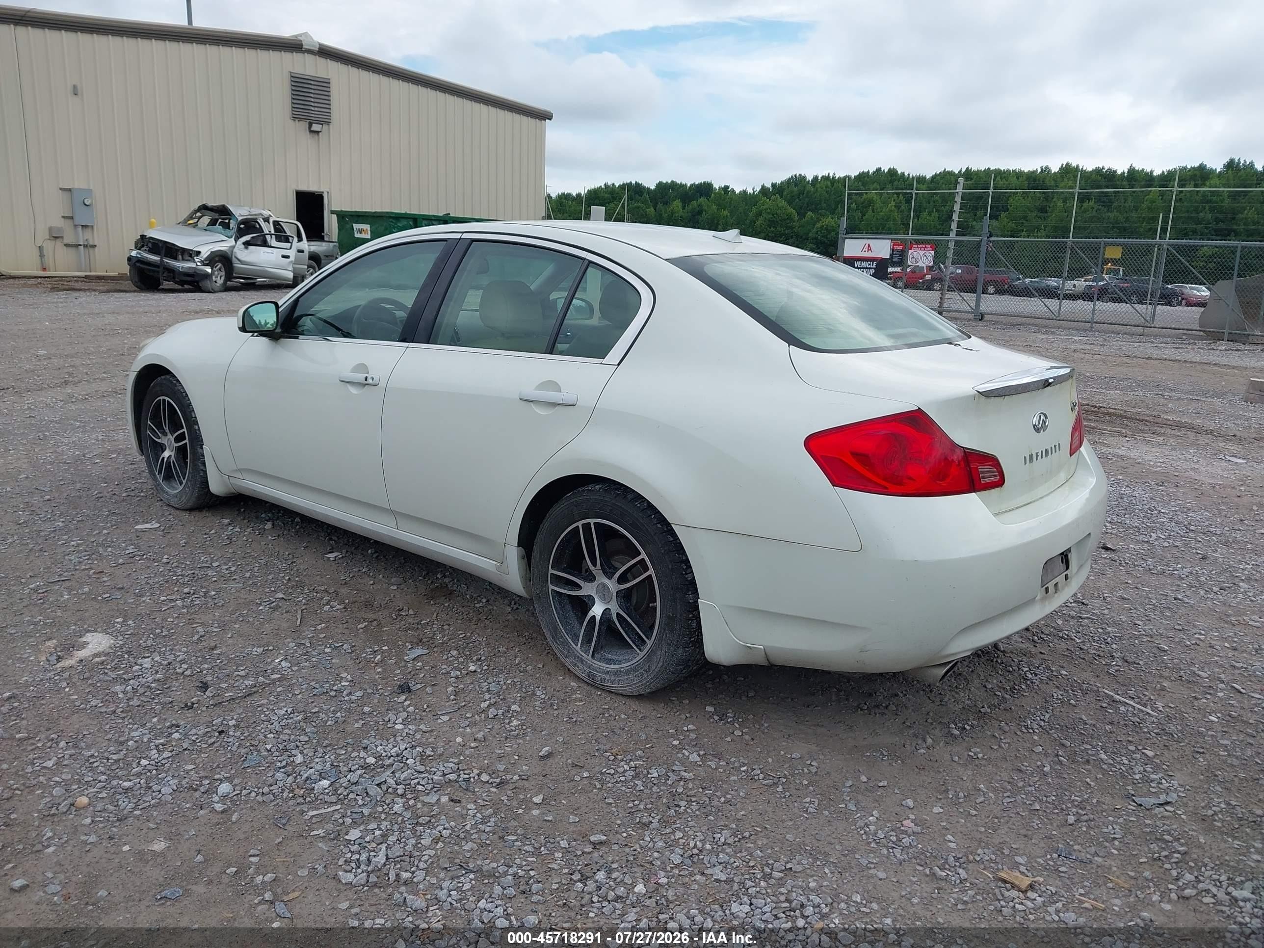 2008 Infiniti G35x White vin: JNKBV61F18M250348