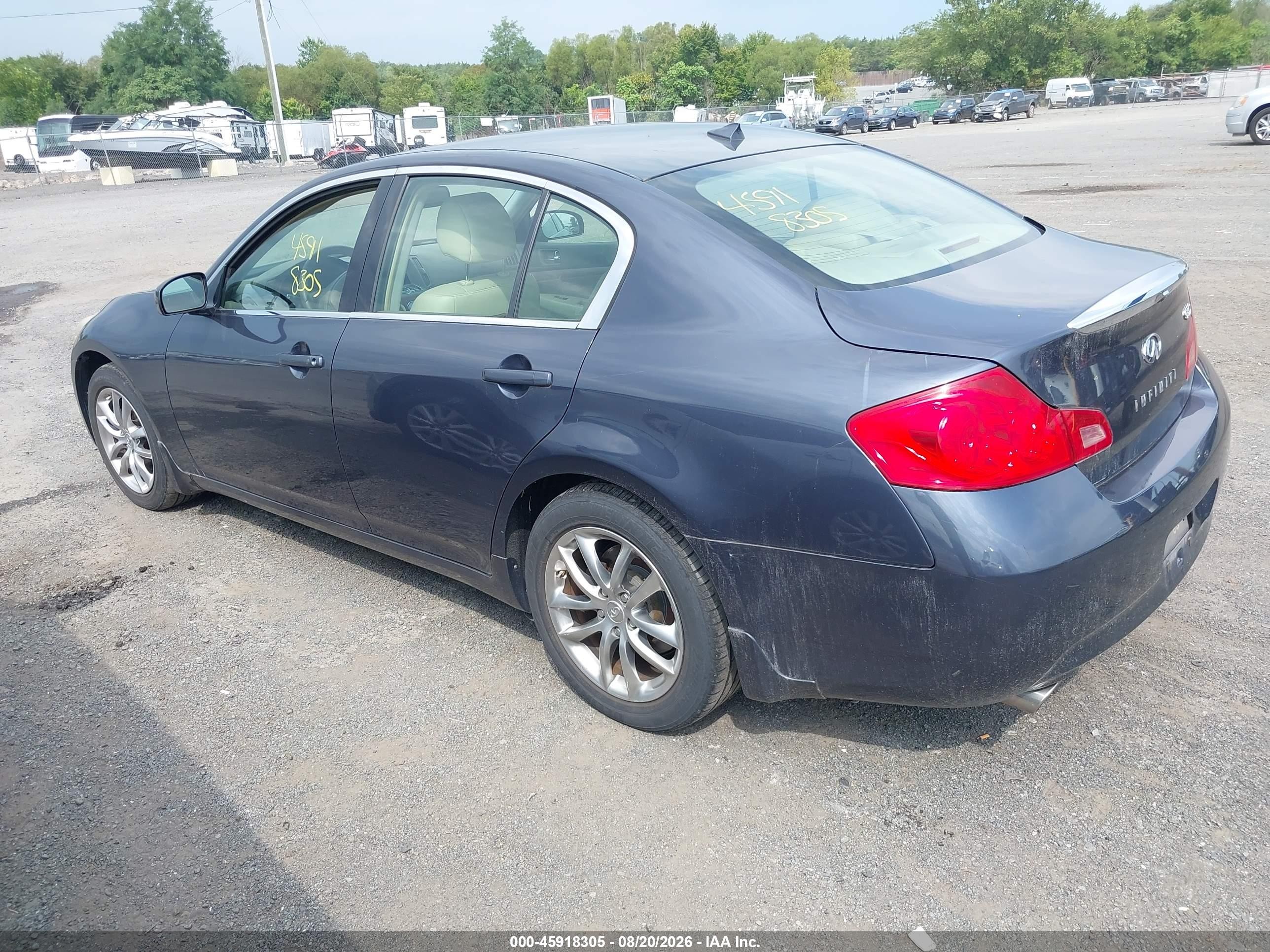 2008 Infiniti G35x Blue vin: JNKBV61F18M258868