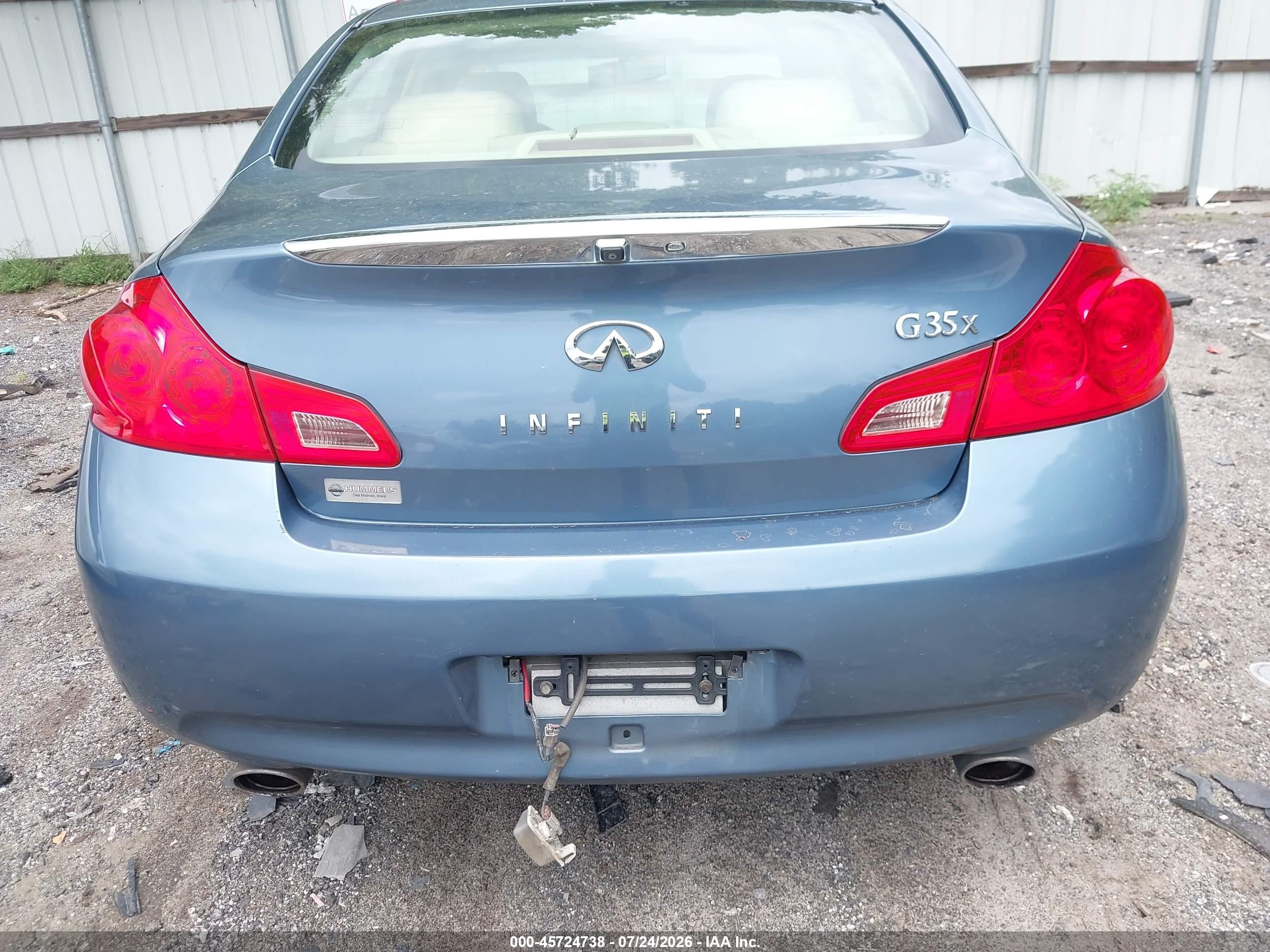 2008 Infiniti G35x   Синий vin: JNKBV61F18M259065