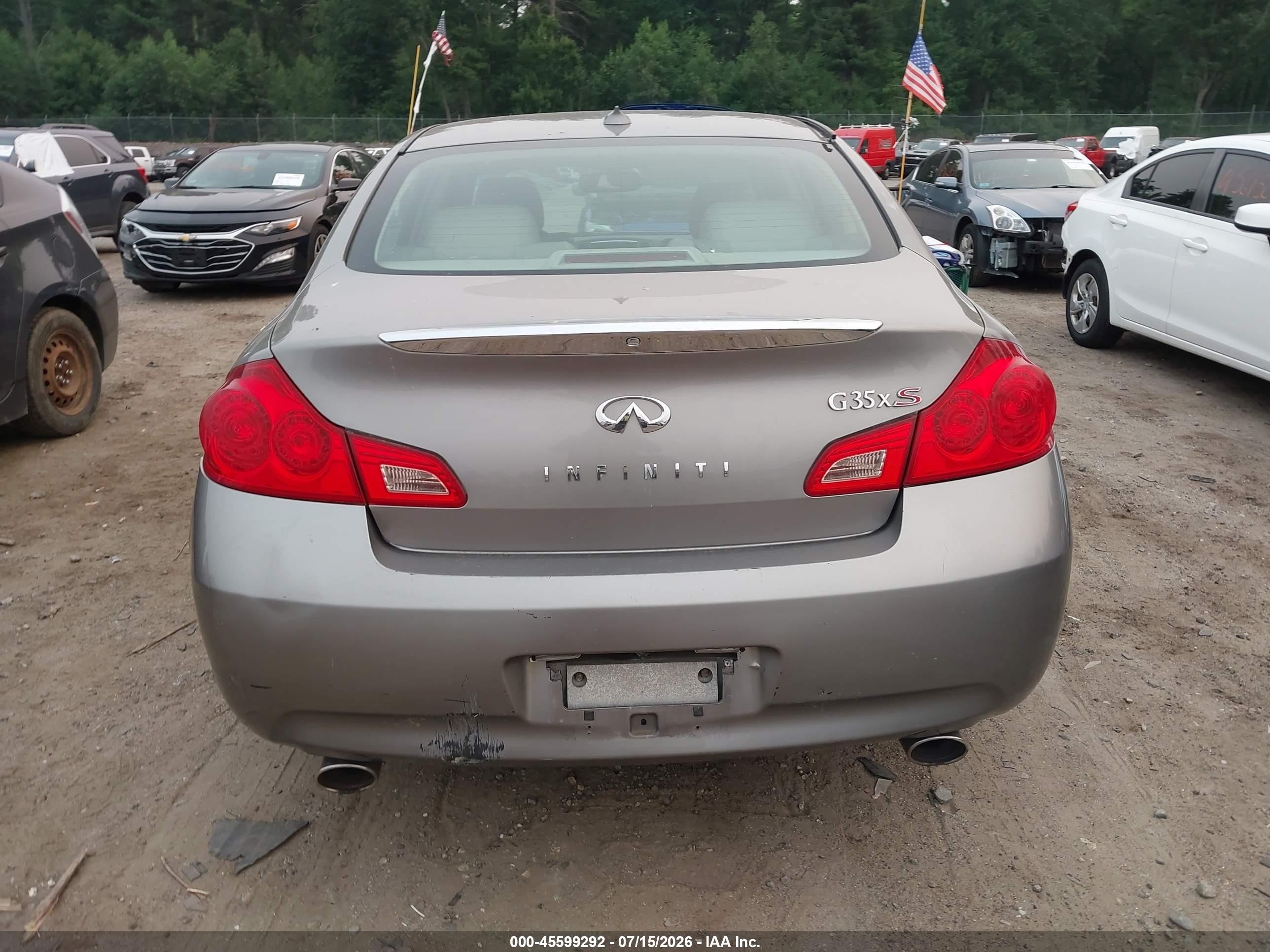 2008 Infiniti G35x   Gray vin: JNKBV61F18M261897