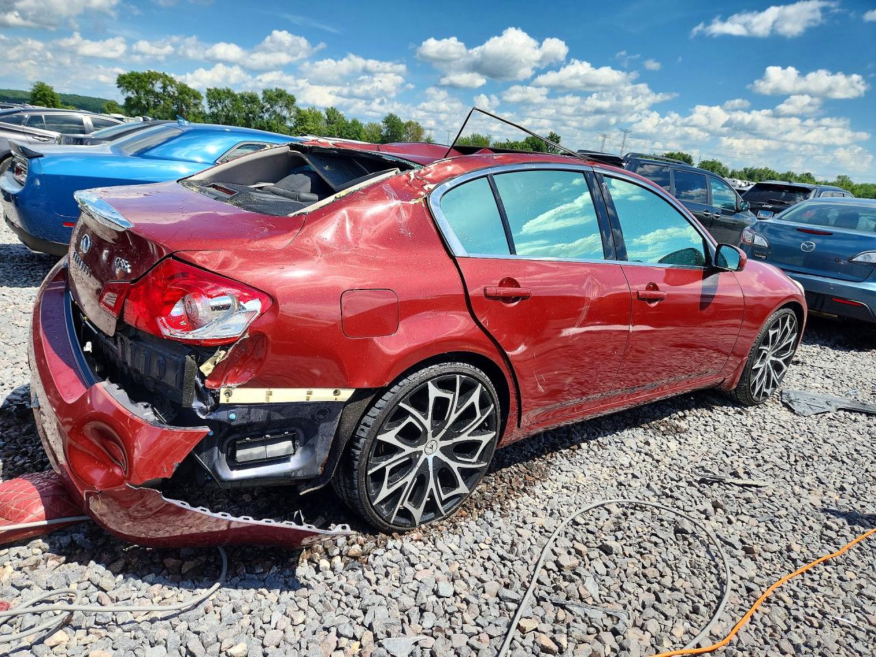 2008 Infiniti G35 X Burgundy vin: JNKBV61F18M264816
