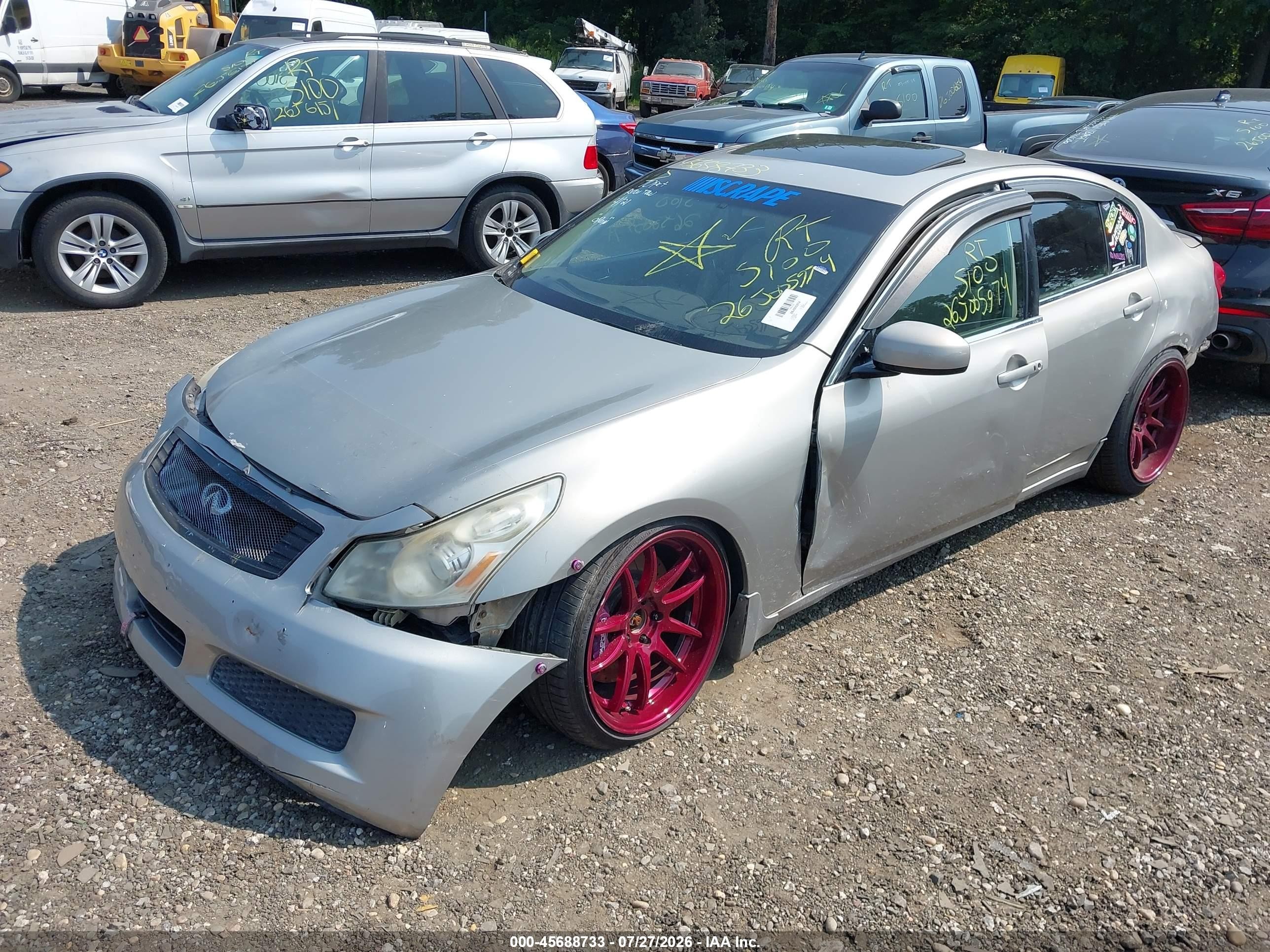 2008 Infiniti G35x   Gray vin: JNKBV61F28M259141
