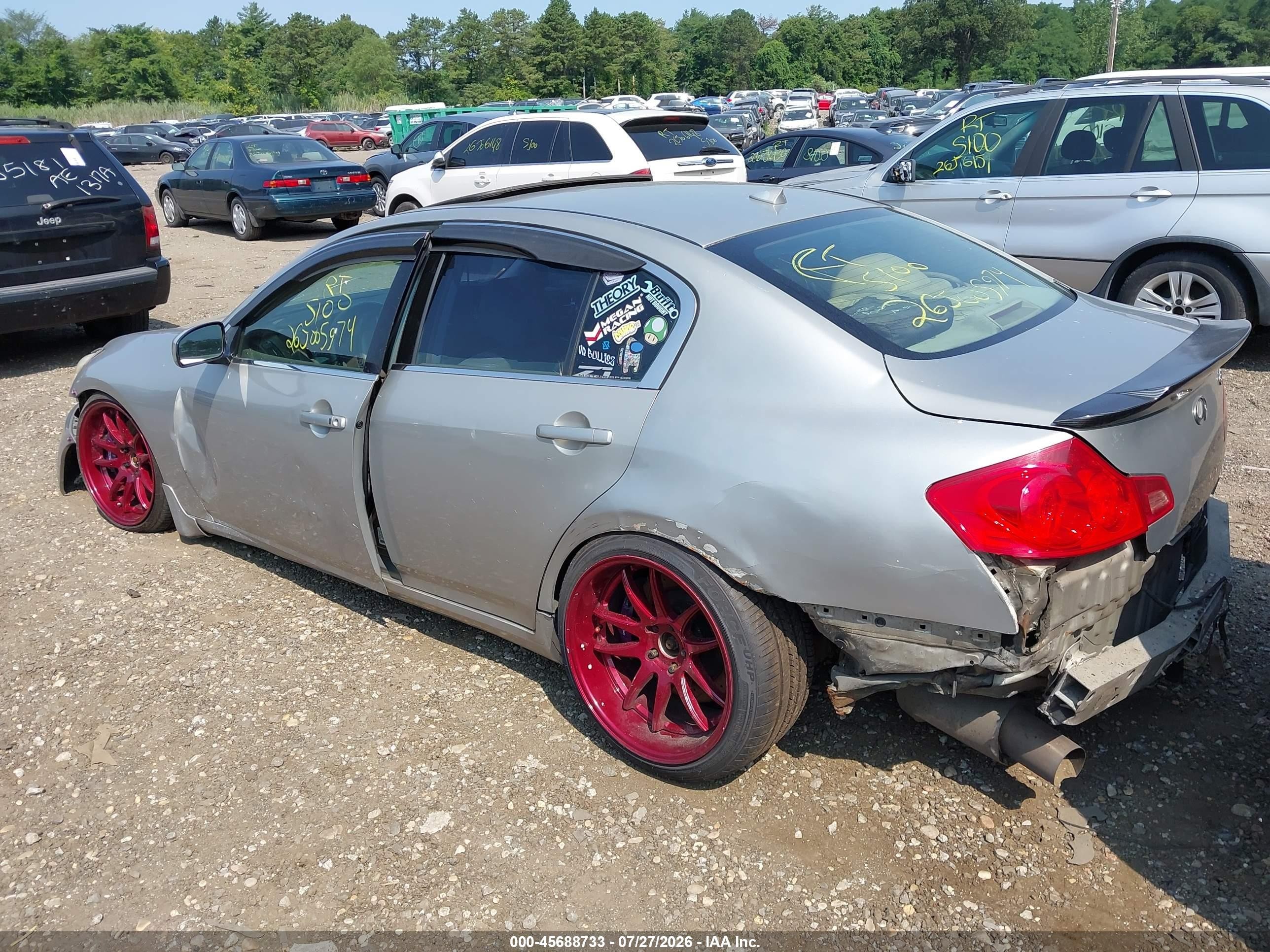 2008 Infiniti G35x   Gray vin: JNKBV61F28M259141