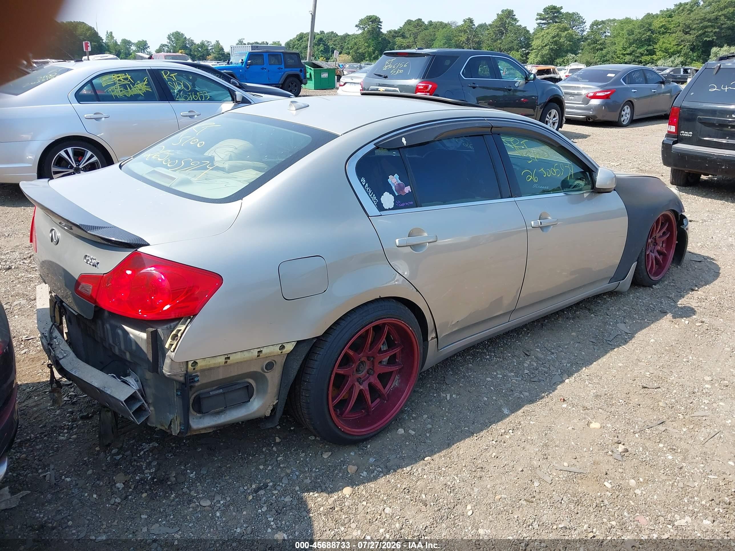 2008 Infiniti G35x   Gray vin: JNKBV61F28M259141