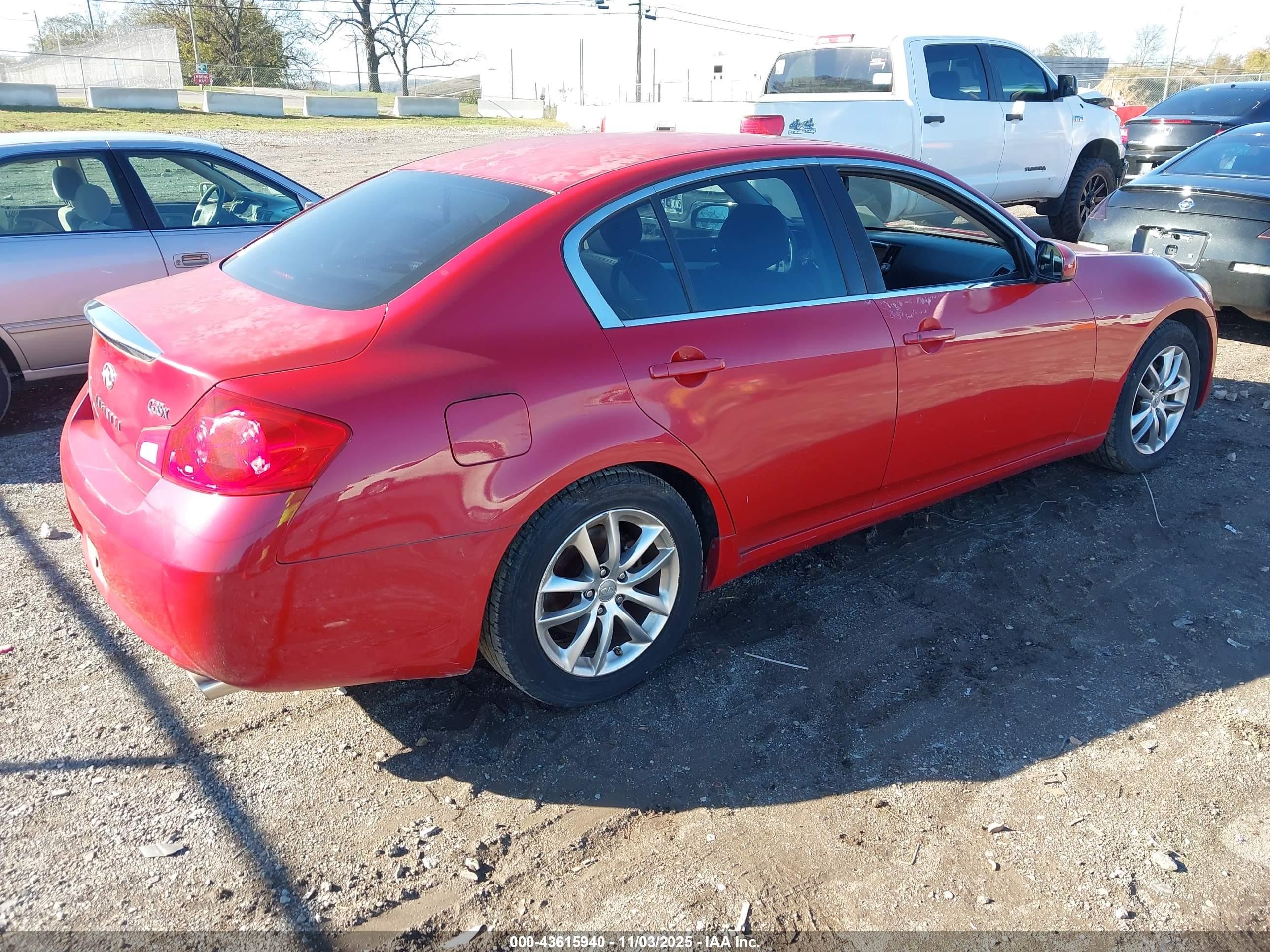 2007 Infiniti G35x   Red vin: JNKBV61F37M804049