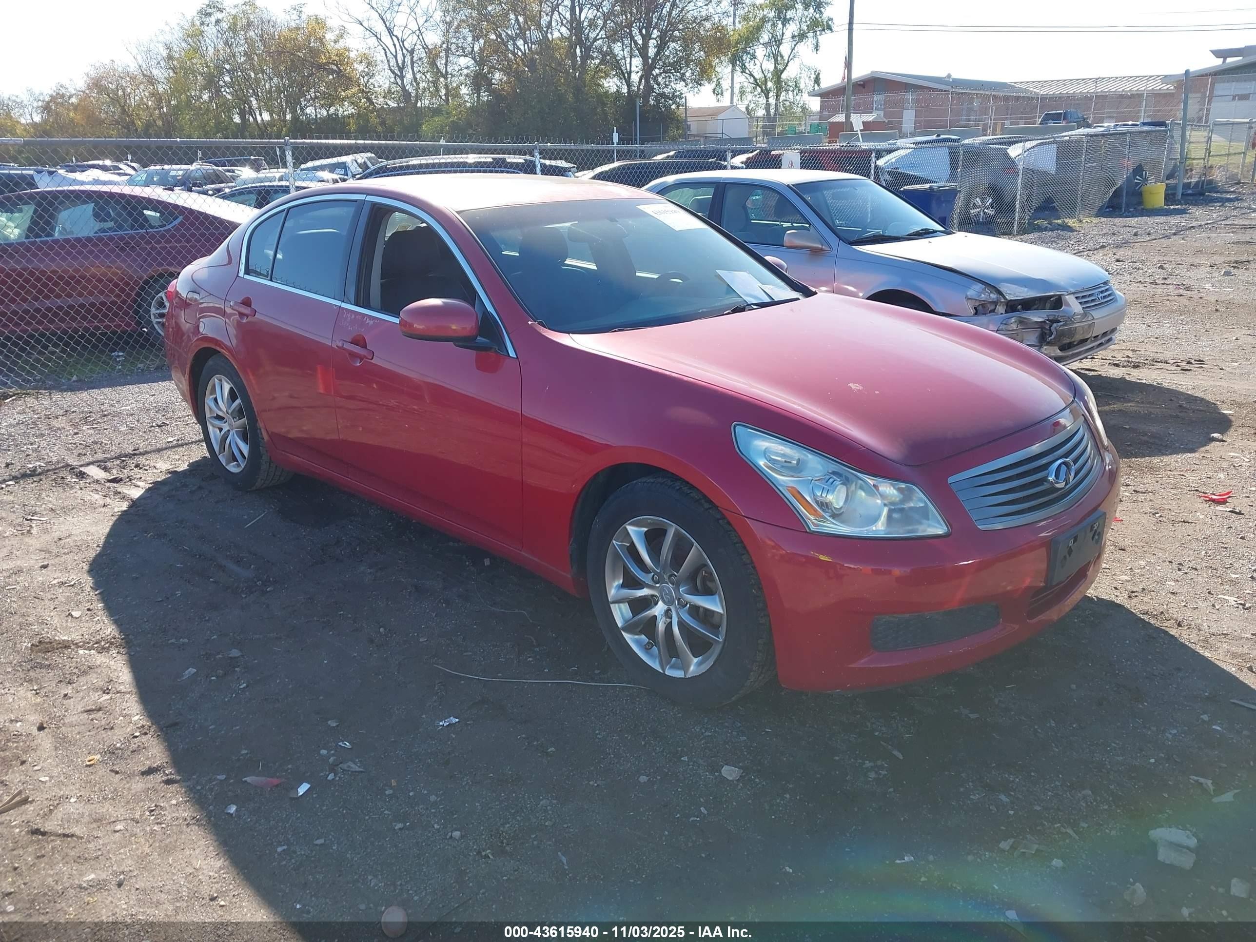 2007 Infiniti G35x   Red vin: JNKBV61F37M804049