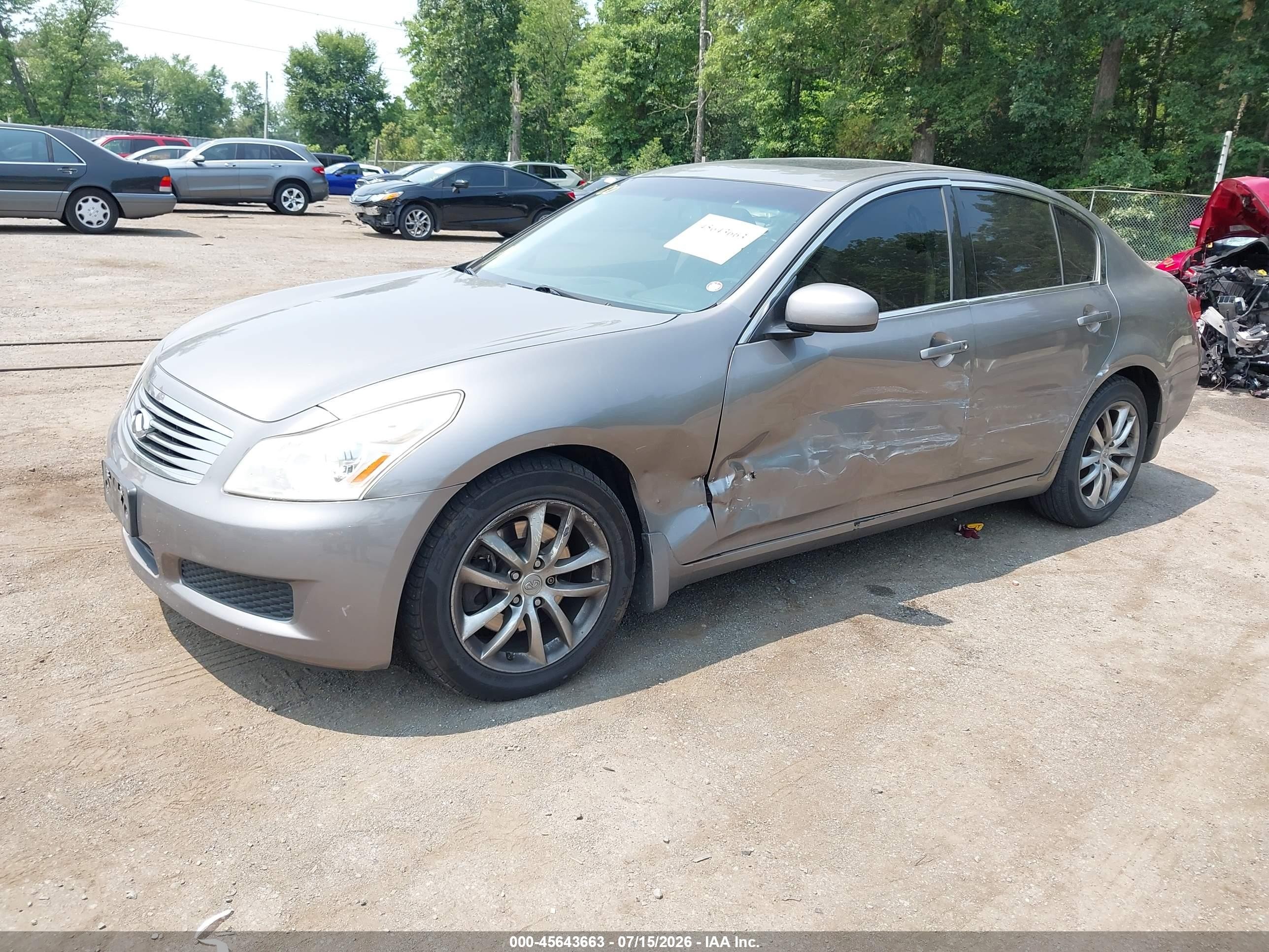 2008 Infiniti G35x   Silver vin: JNKBV61F38M271685
