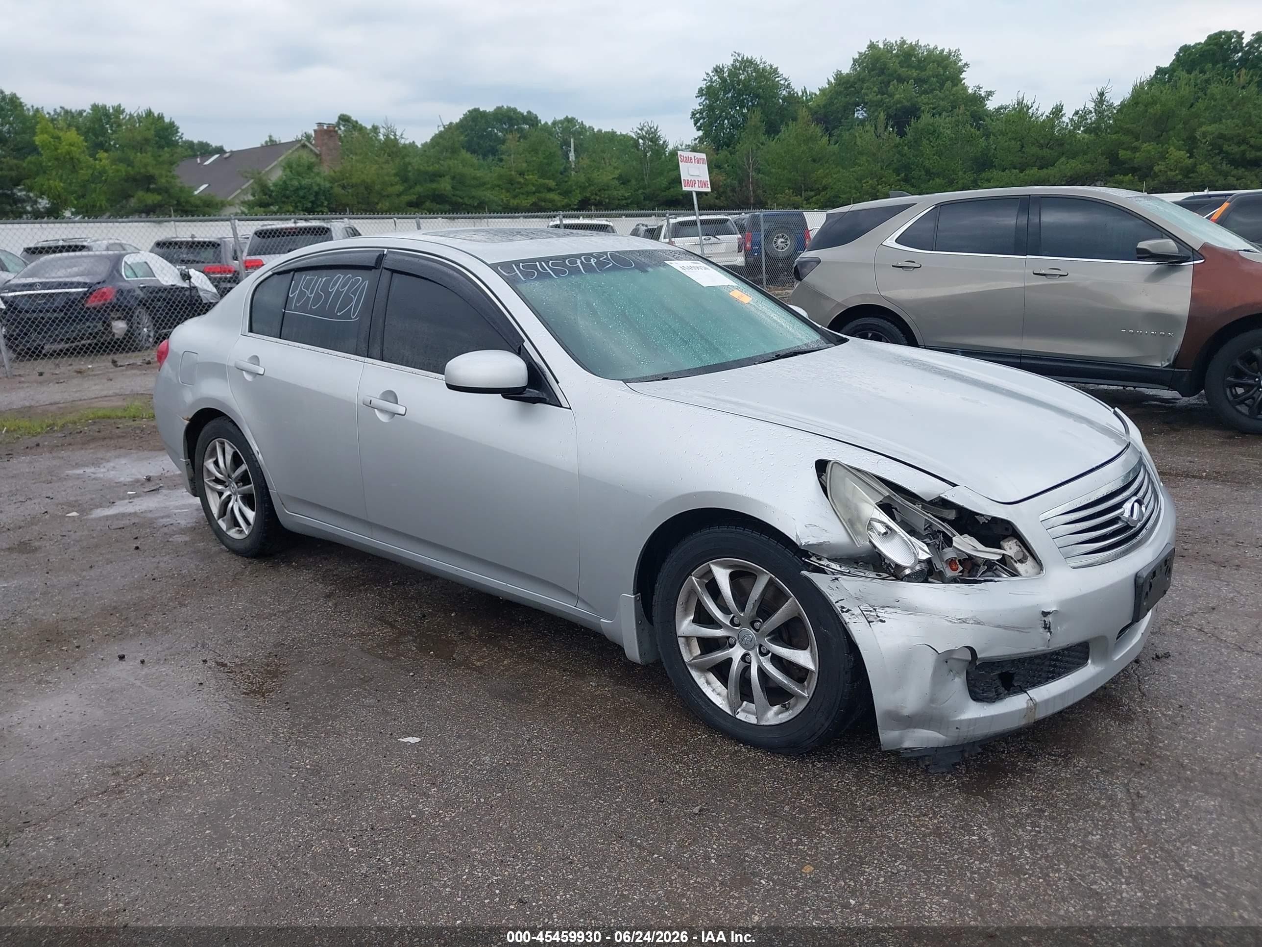 2007 Infiniti G35x   Silver vin: JNKBV61F47M814914