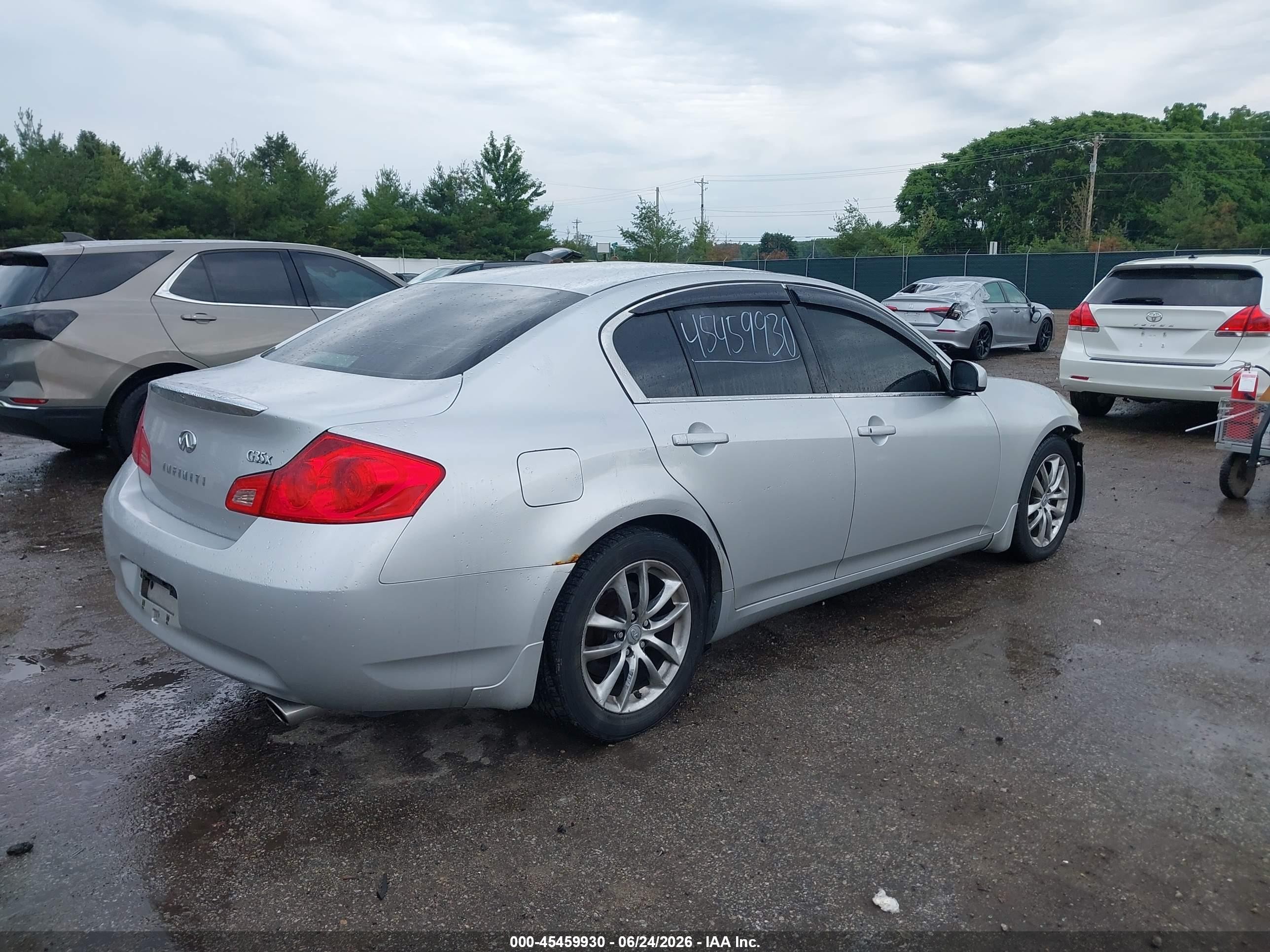 2007 Infiniti G35x   Silver vin: JNKBV61F47M814914