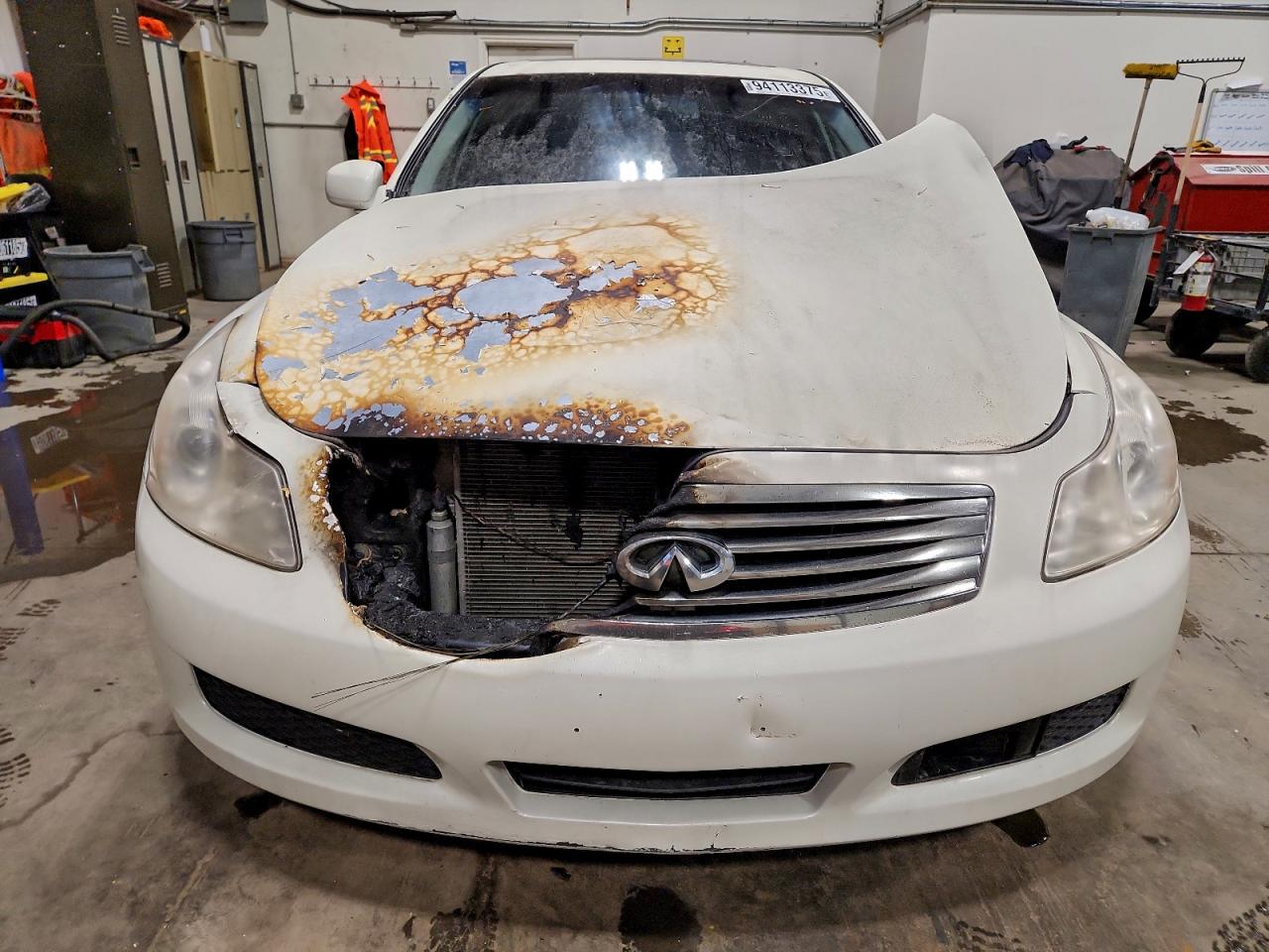 2008 Infiniti G35 White vin: JNKBV61F48M258878