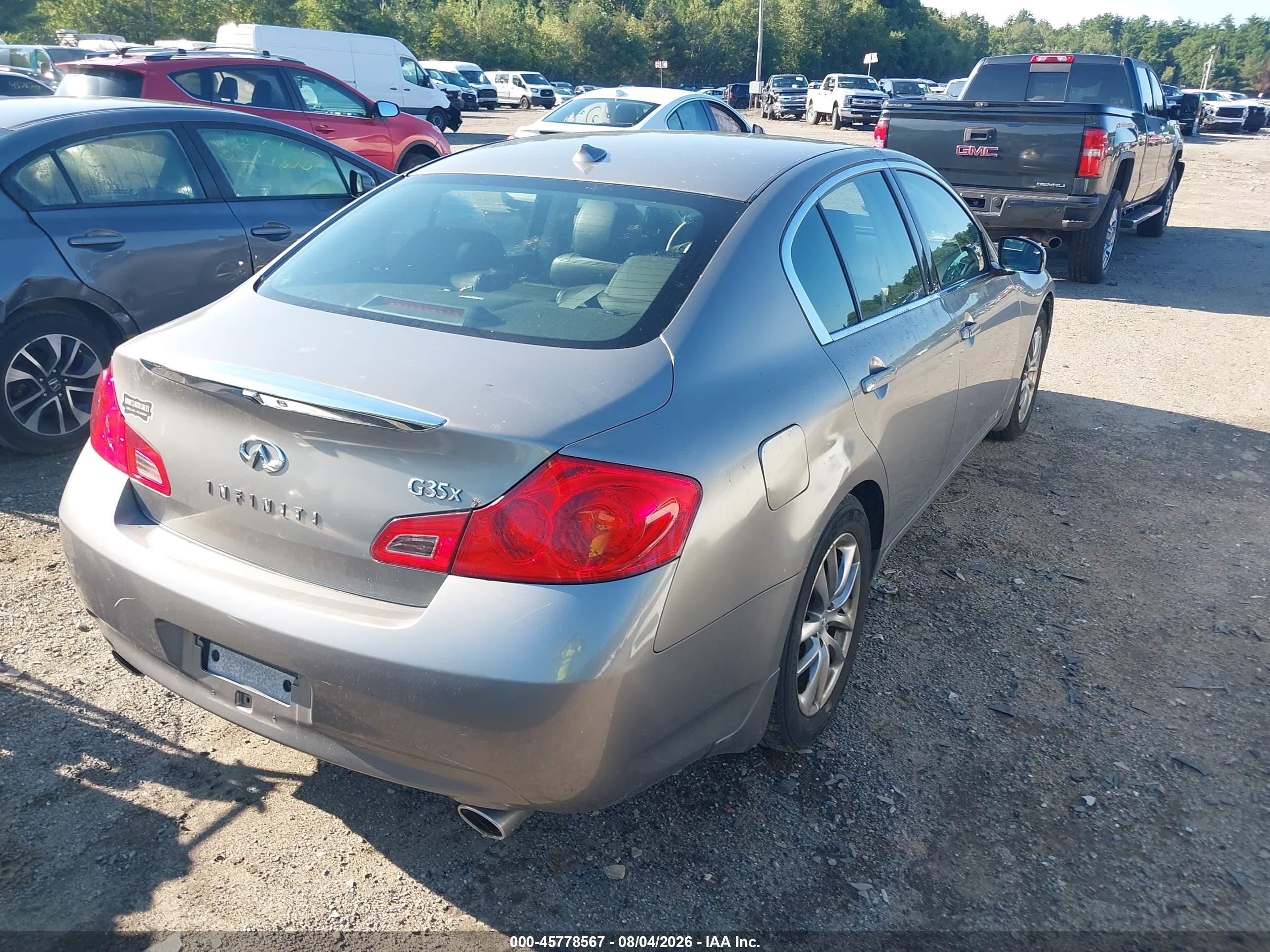 2008 Infiniti G35x   Серый vin: JNKBV61F48M266561