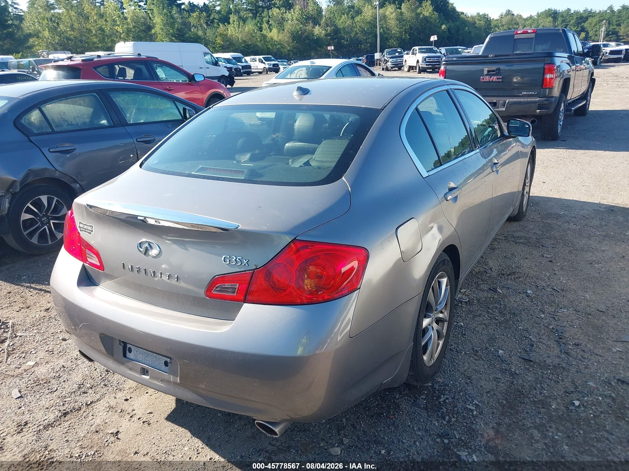 2008 Infiniti G35x   Серый vin: JNKBV61F48M266561