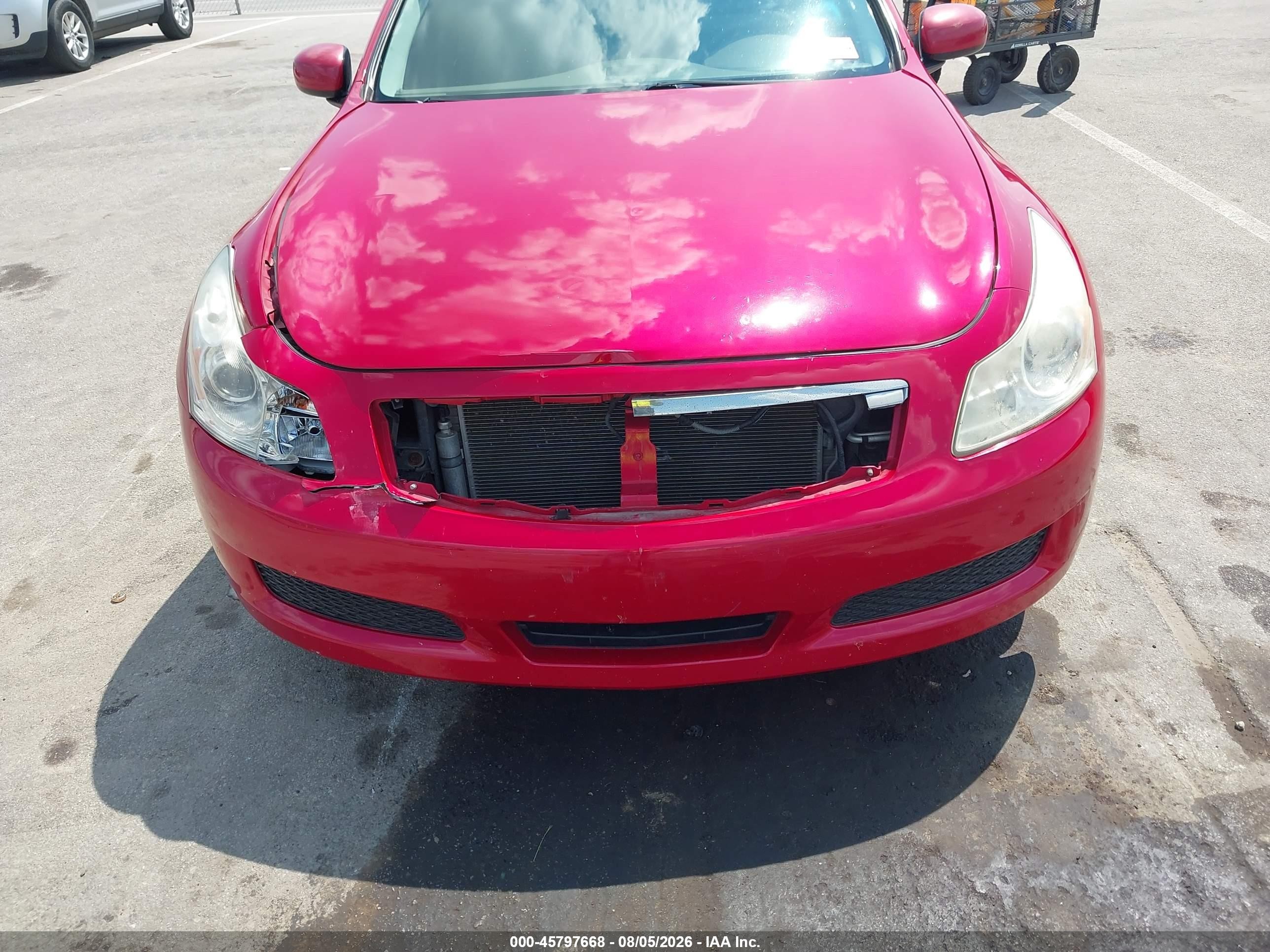 2008 Infiniti G35x Red vin: JNKBV61F48M274871