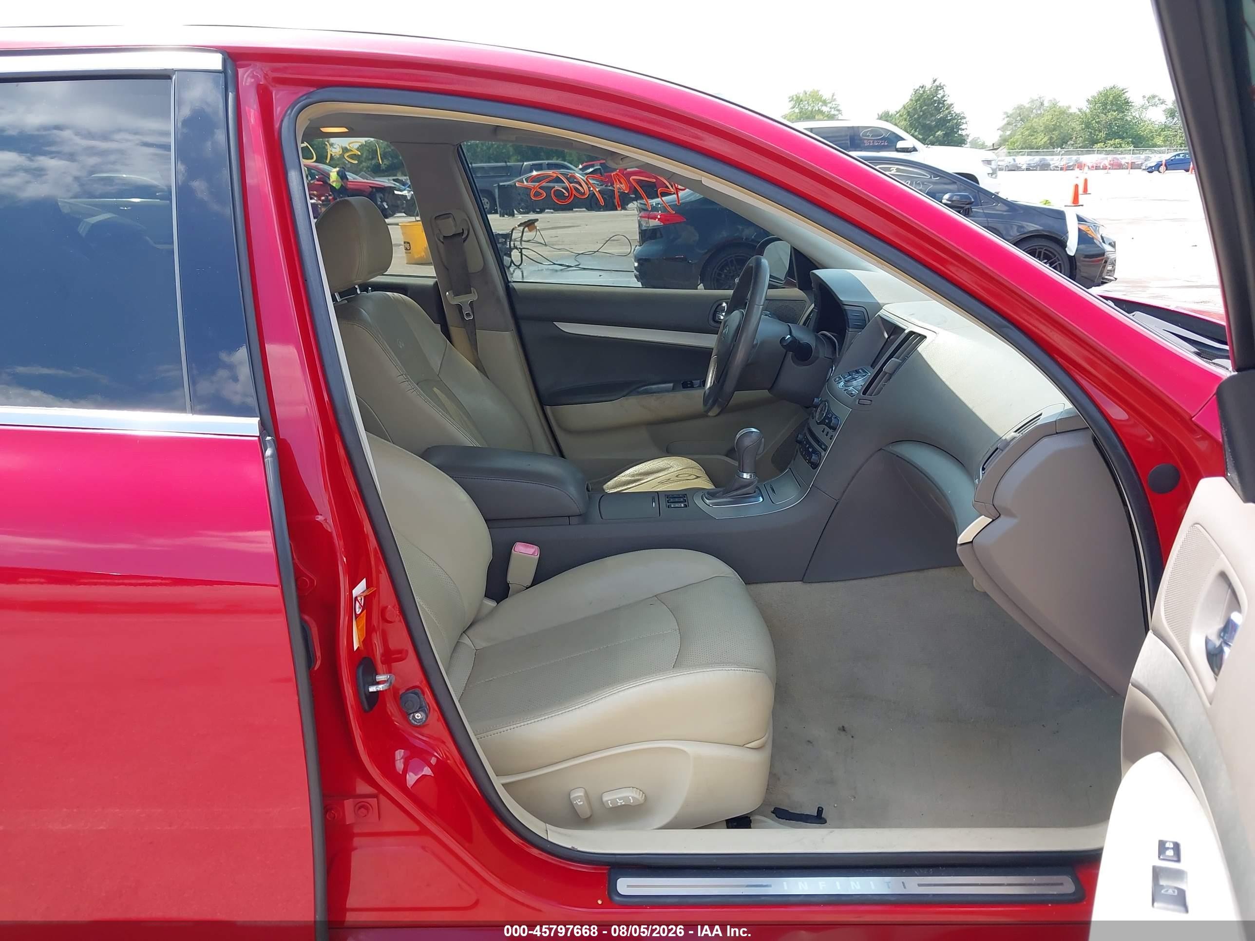 2008 Infiniti G35x Red vin: JNKBV61F48M274871