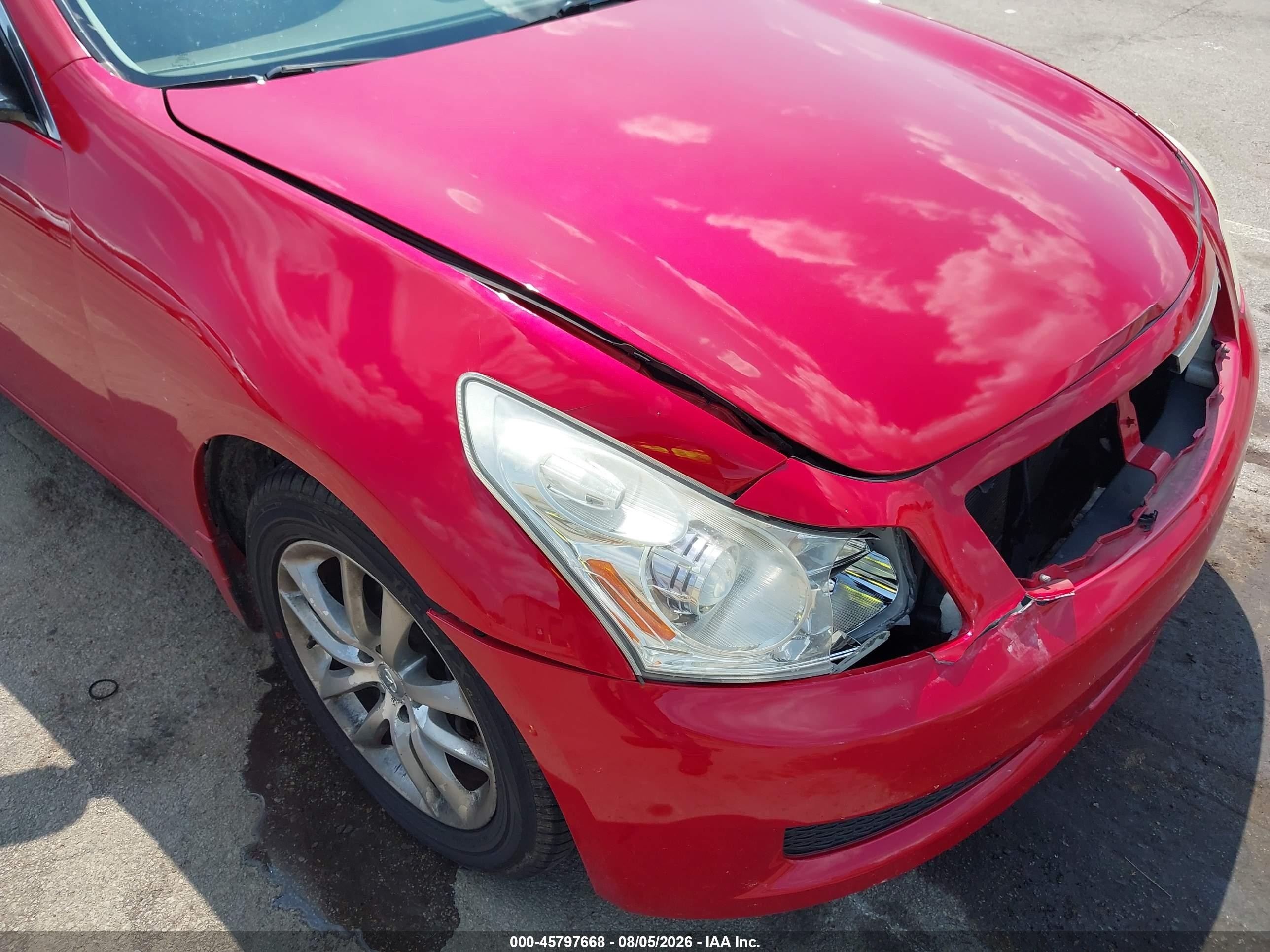 2008 Infiniti G35x Red vin: JNKBV61F48M274871