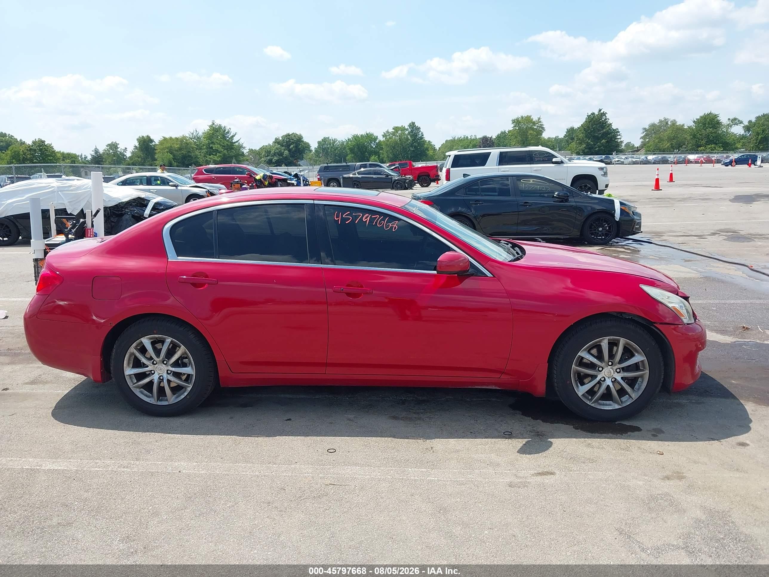2008 Infiniti G35x Red vin: JNKBV61F48M274871