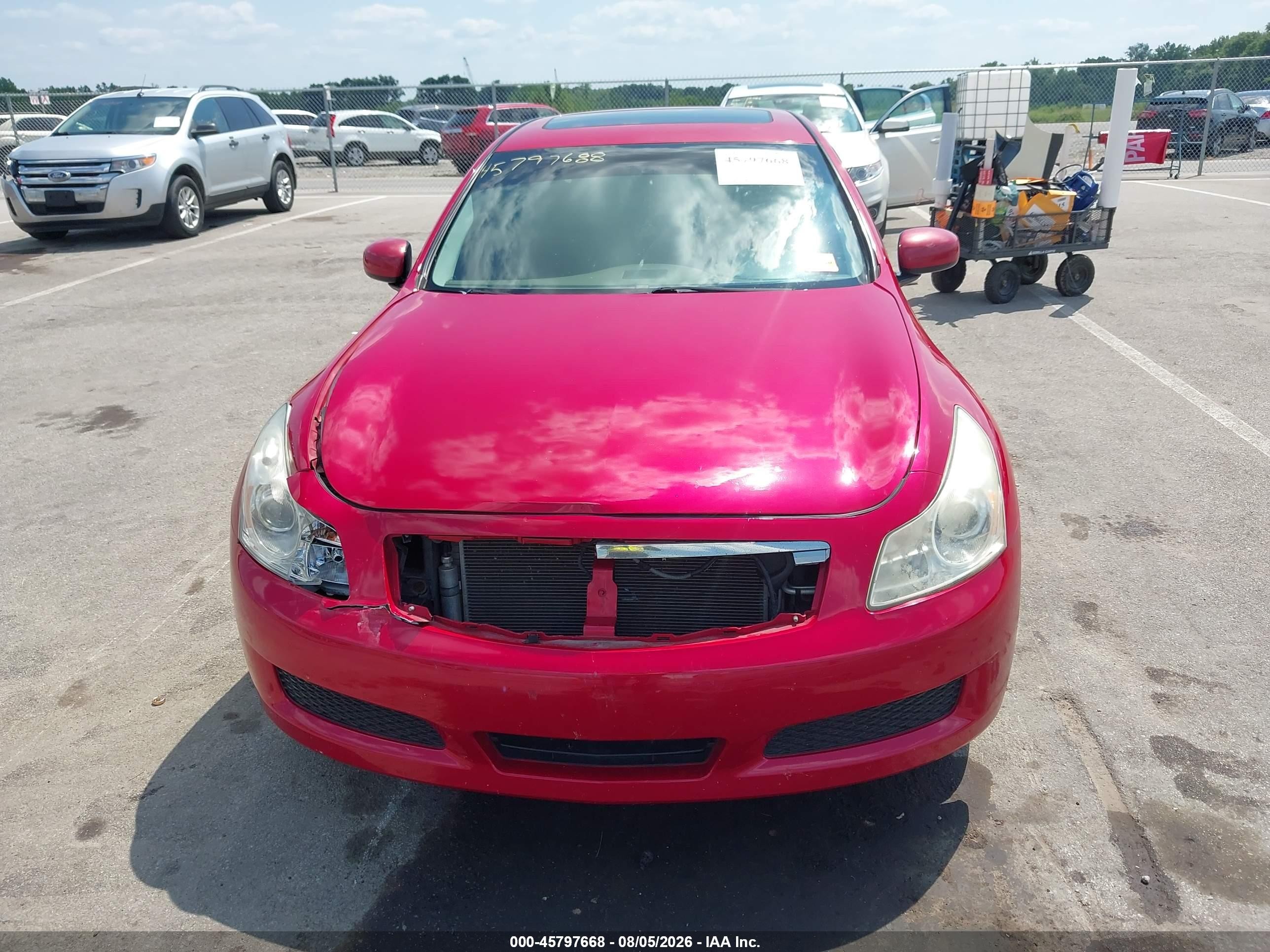 2008 Infiniti G35x Red vin: JNKBV61F48M274871