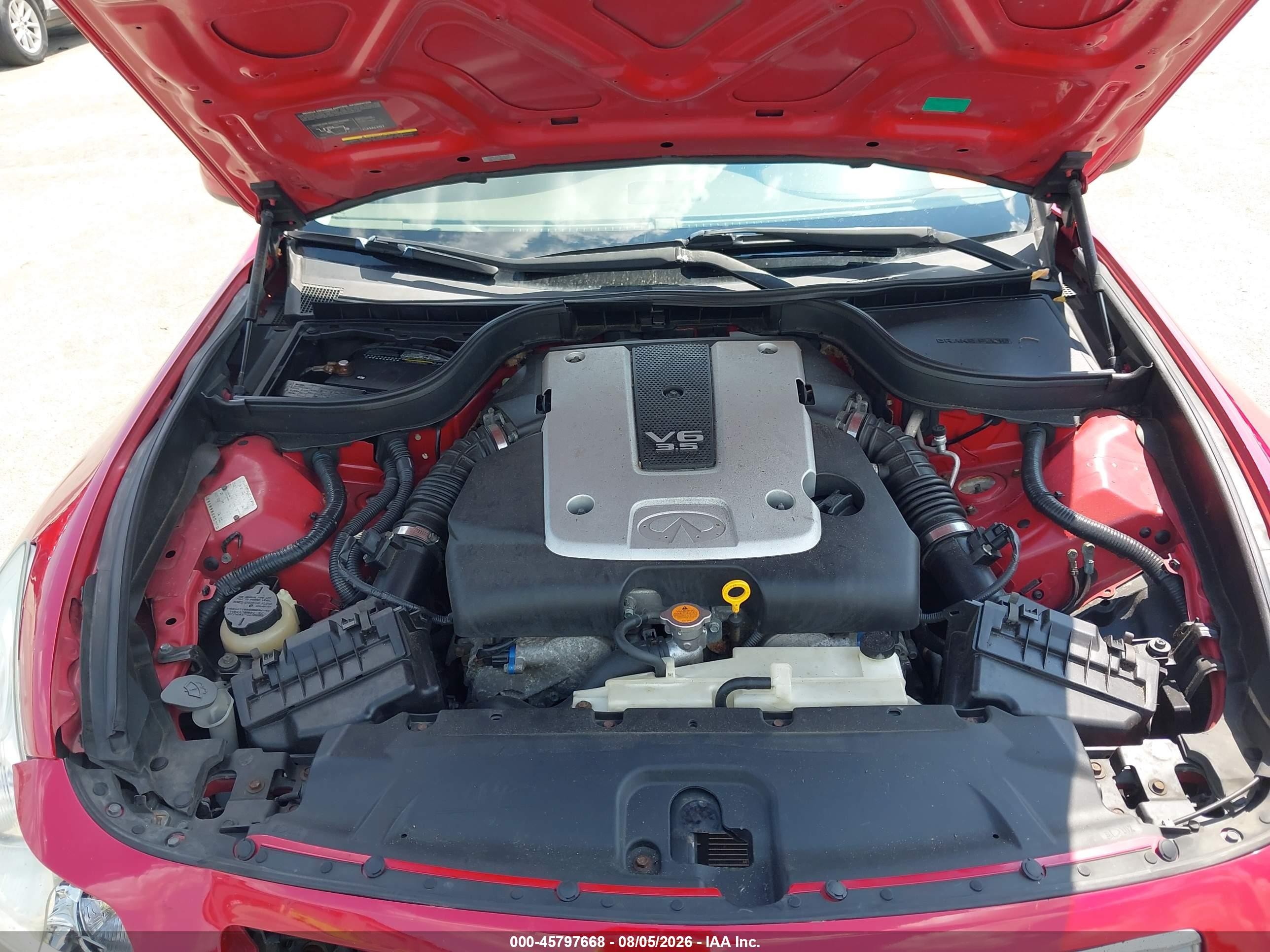2008 Infiniti G35x Red vin: JNKBV61F48M274871