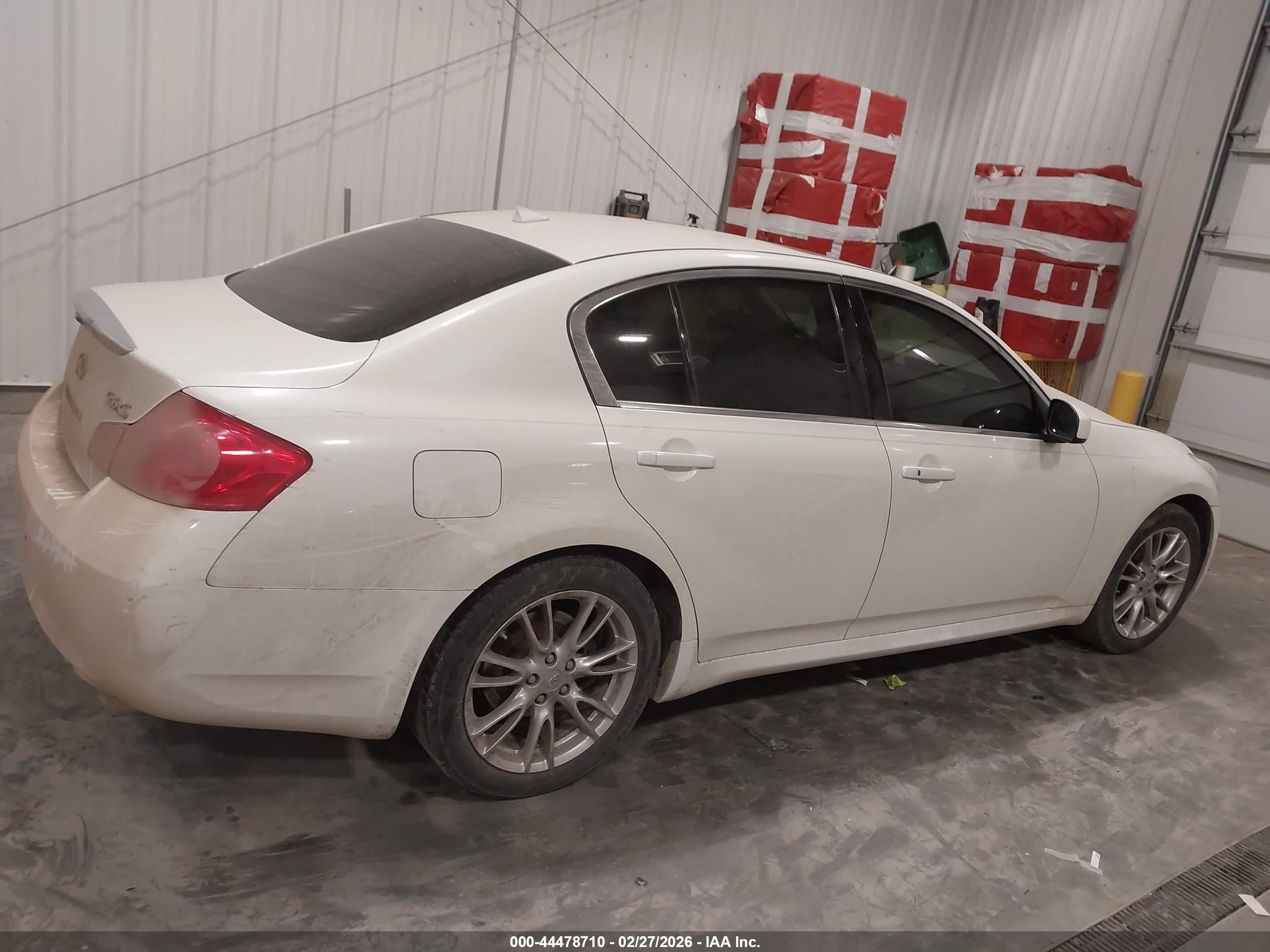 2008 Infiniti G35x White vin: JNKBV61F48M278466