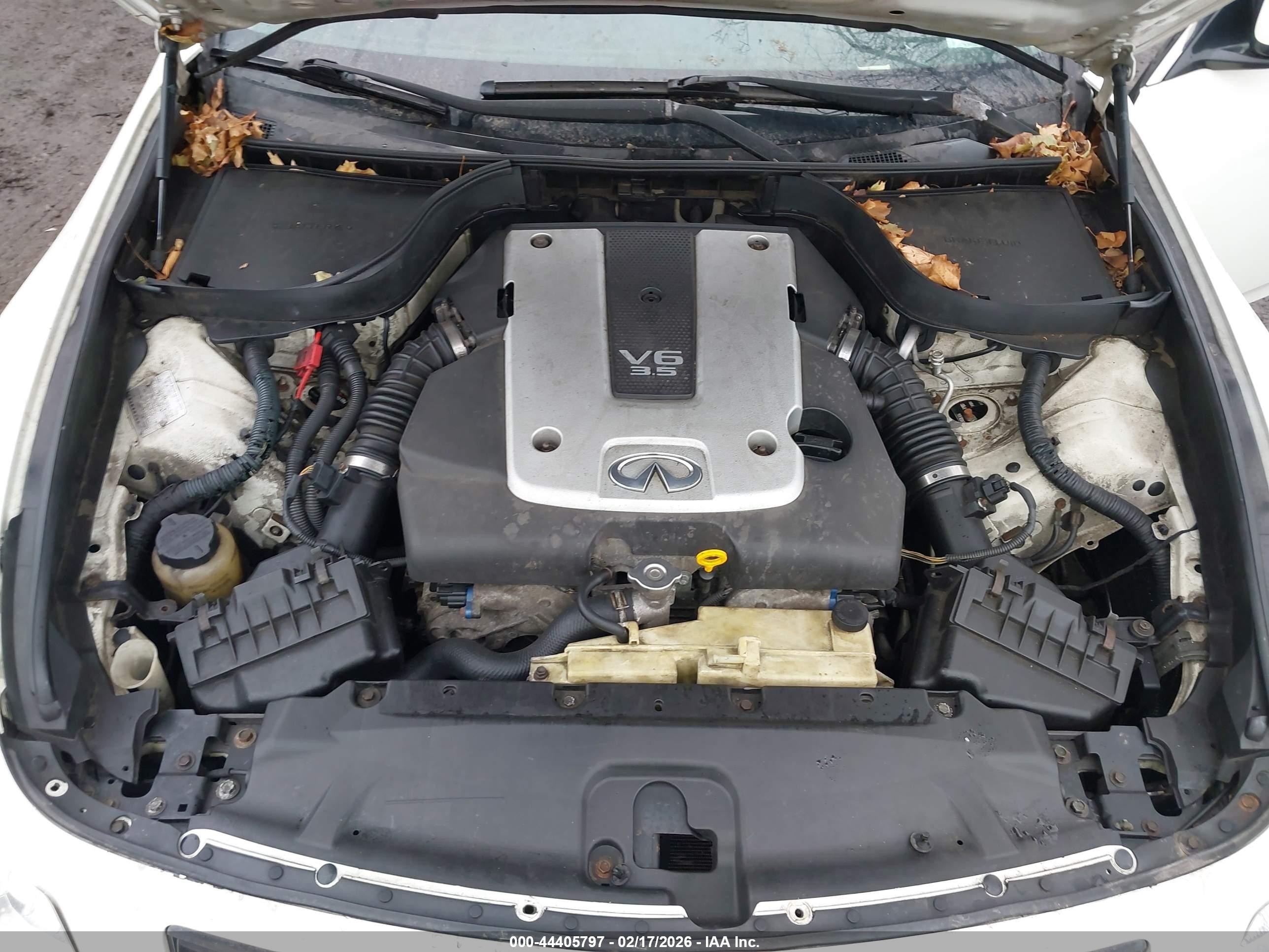 2007 Infiniti G35x   White vin: JNKBV61F67M801503