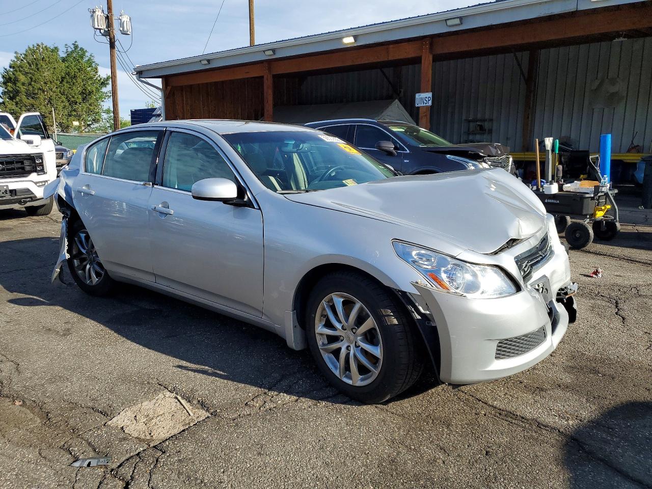 2008 Infiniti G35 X Silver vin: JNKBV61F78M256221