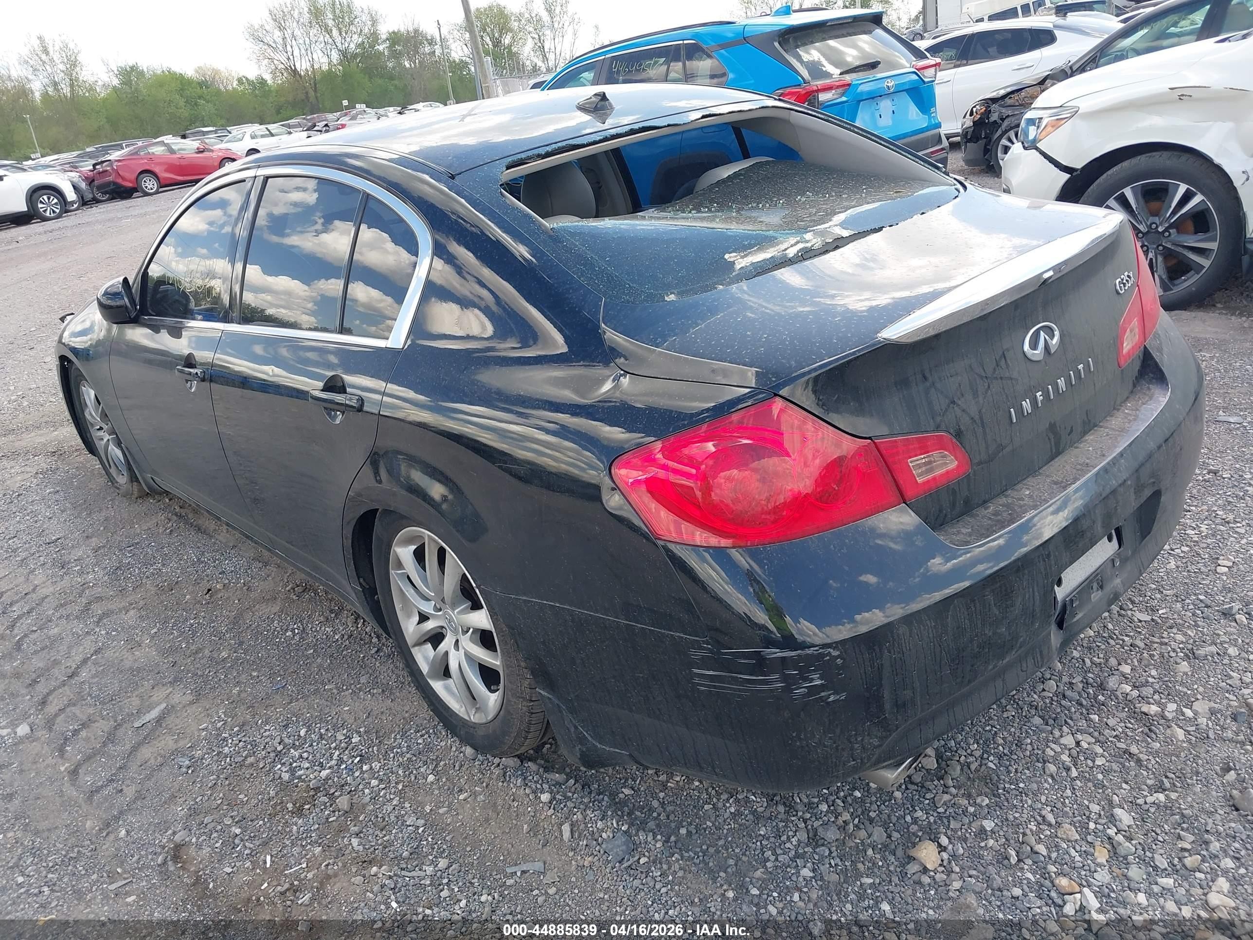 2008 Infiniti G35x   Black vin: JNKBV61F78M256526