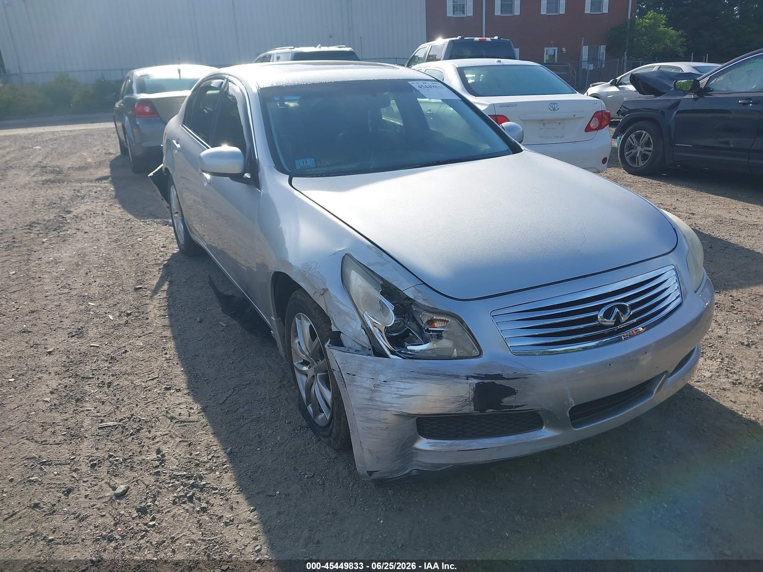 2008 Infiniti G35x   Silver vin: JNKBV61F78M269681