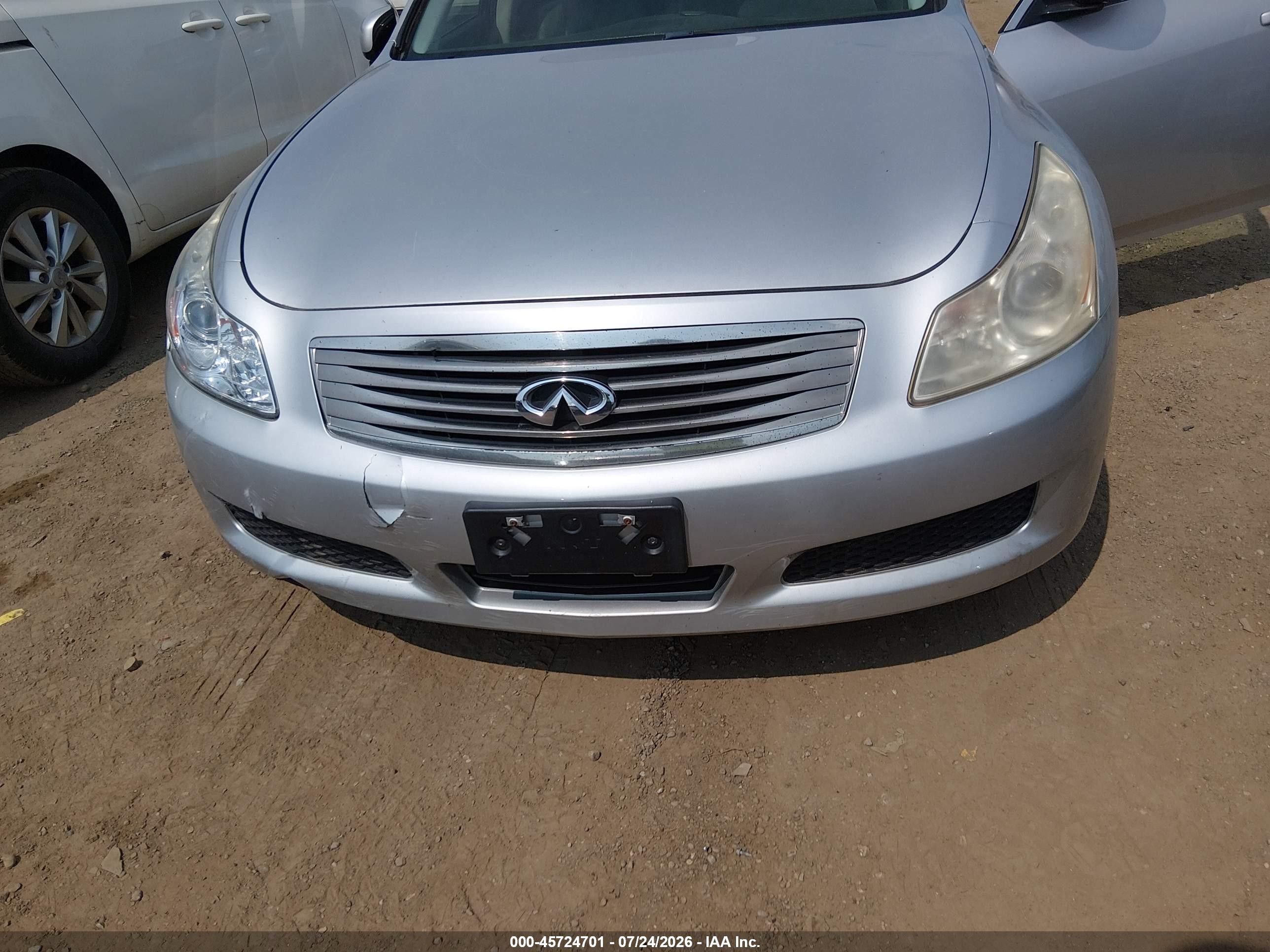 2008 Infiniti G35x Silver vin: JNKBV61F78M279658
