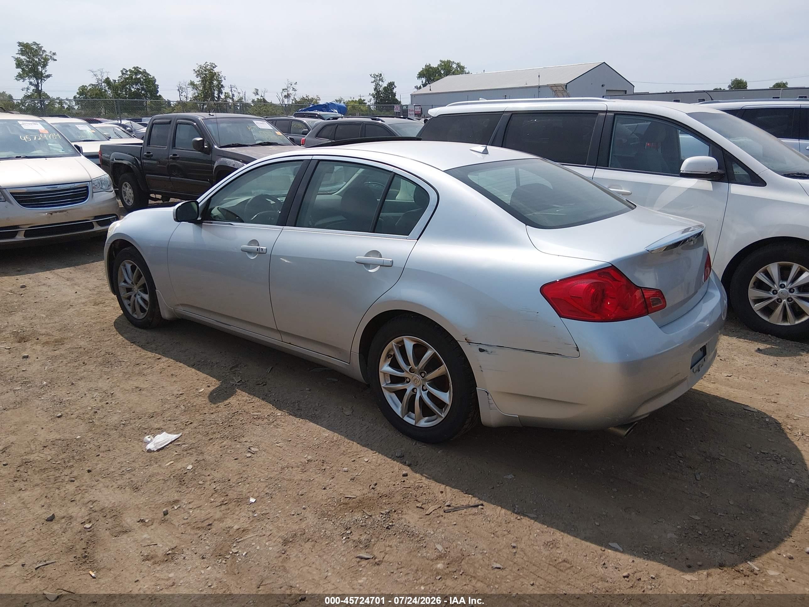 2008 Infiniti G35x Silver vin: JNKBV61F78M279658