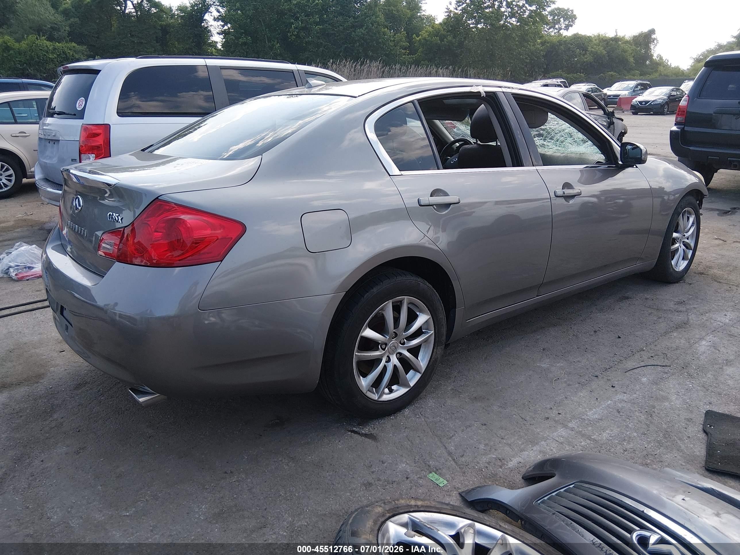 2007 Infiniti G35x   Gray vin: JNKBV61F87M815614