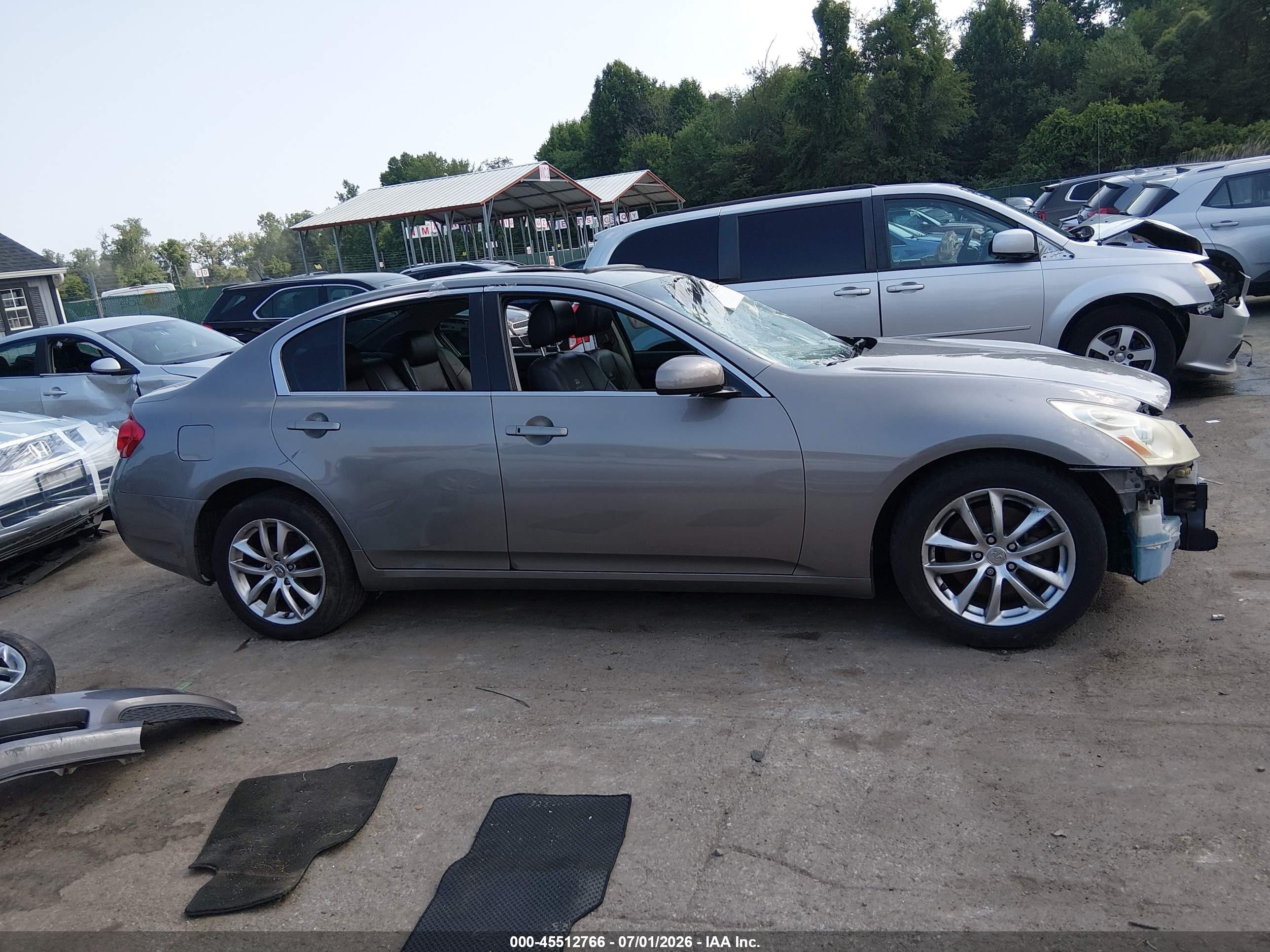 2007 Infiniti G35x   Gray vin: JNKBV61F87M815614