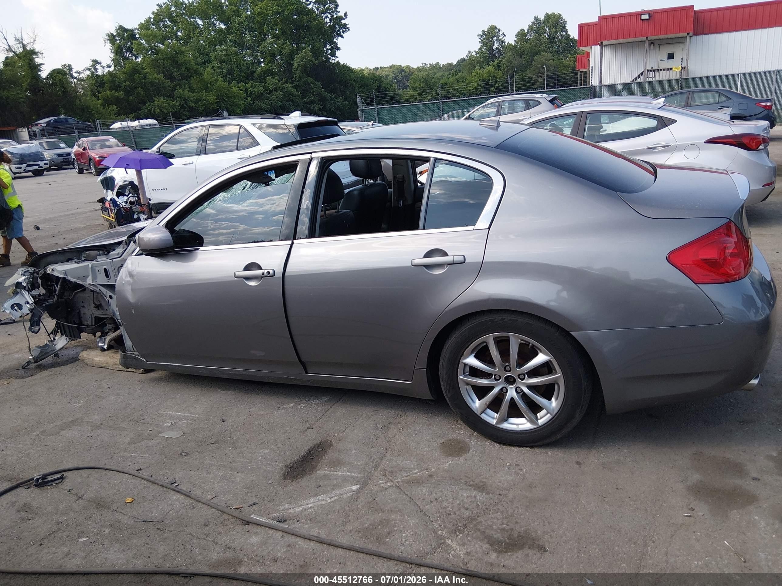 2007 Infiniti G35x   Gray vin: JNKBV61F87M815614