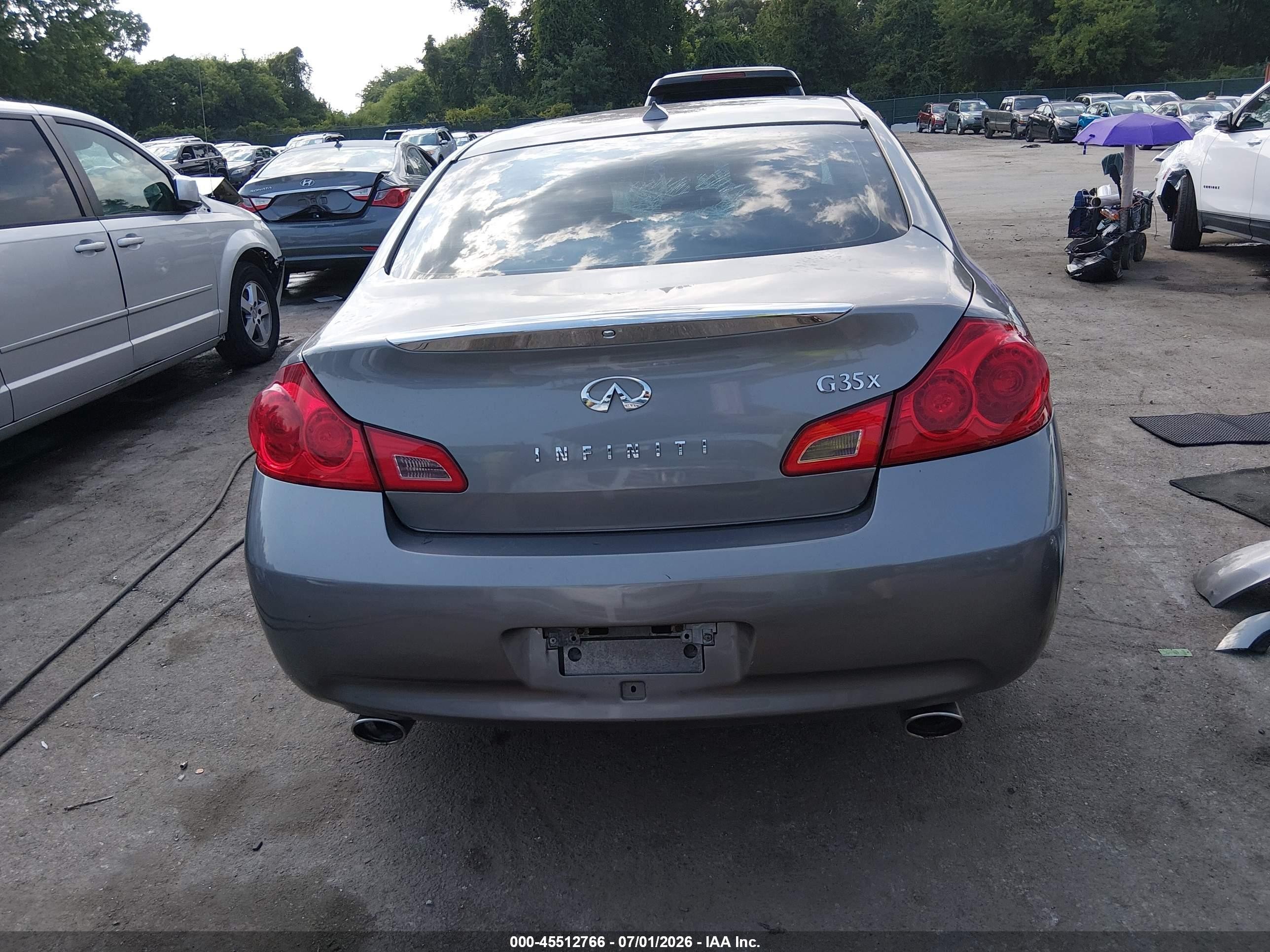2007 Infiniti G35x   Gray vin: JNKBV61F87M815614