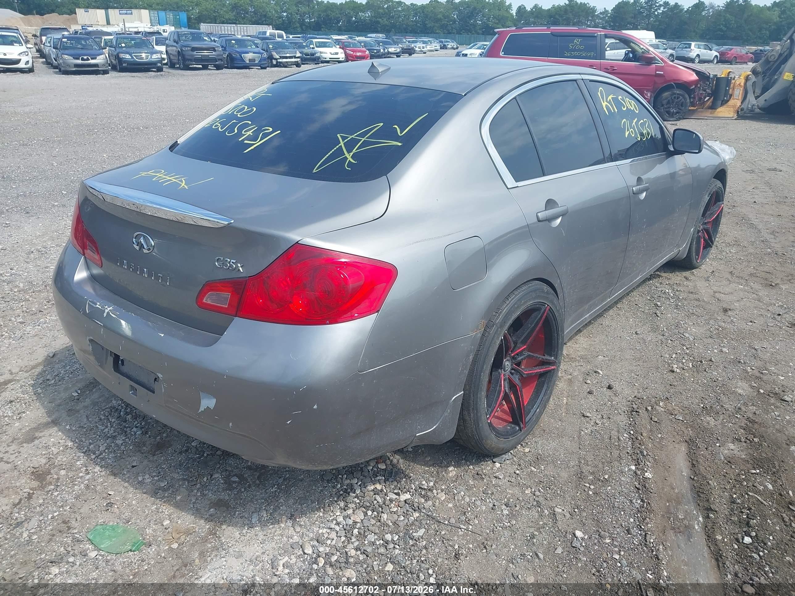 2008 Infiniti G35x   Gray vin: JNKBV61F88M274114